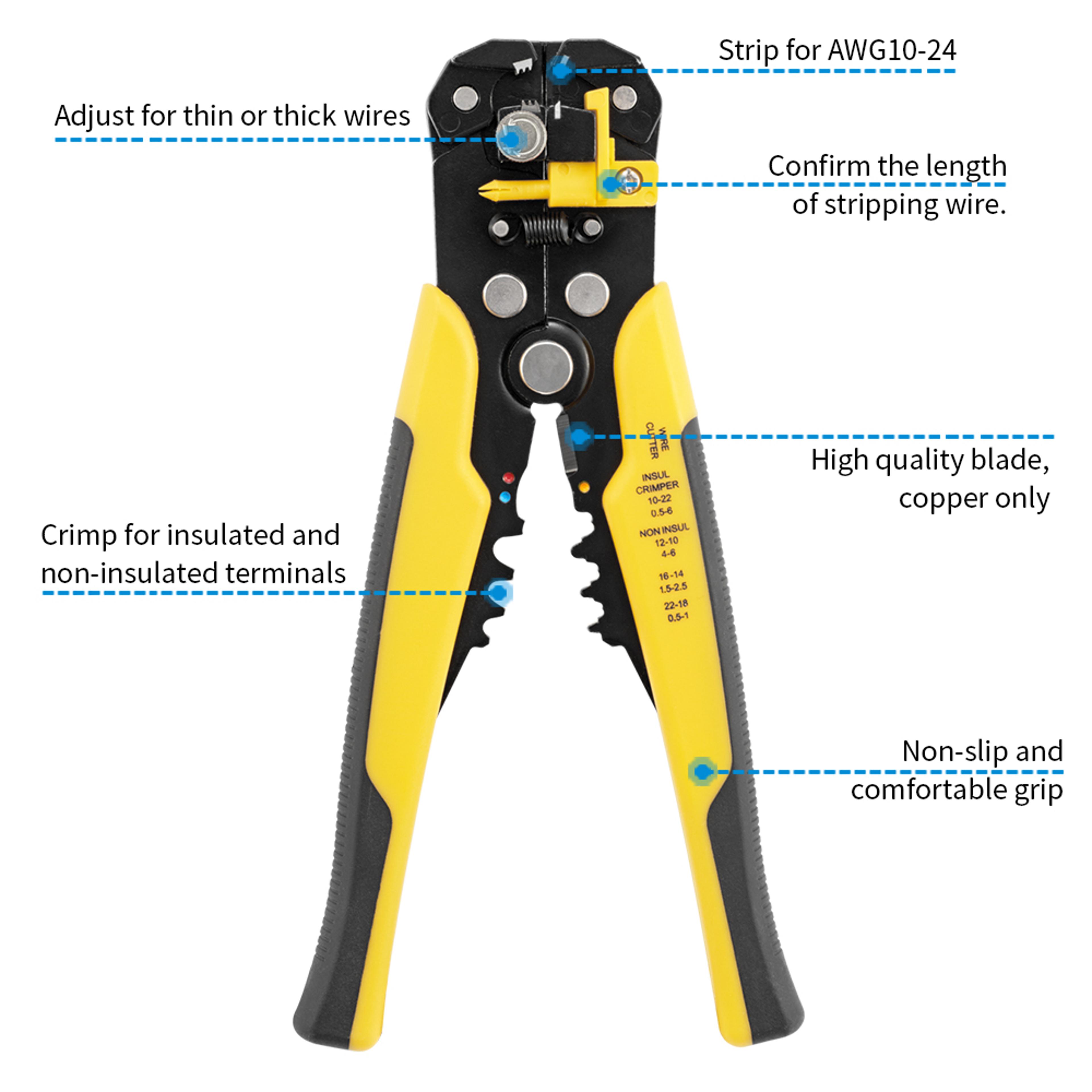 Automatic Wire Stripper Pliers InMultitool Crimping Cutter Cable Electrician Repair Tools 2