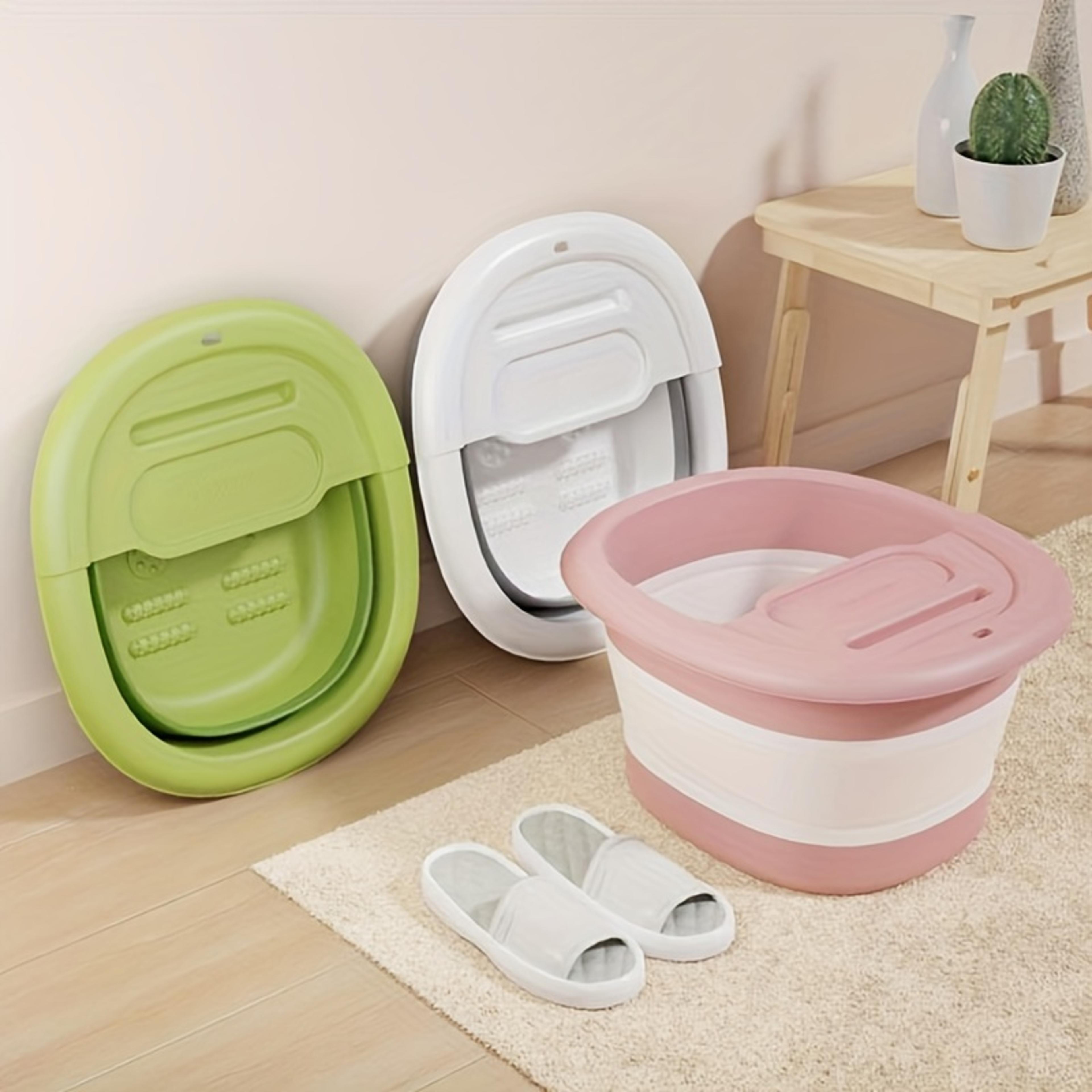Adjustable Height Foldable Portable Foot Bath Tub With Drainage Holes  Leg Massage 0