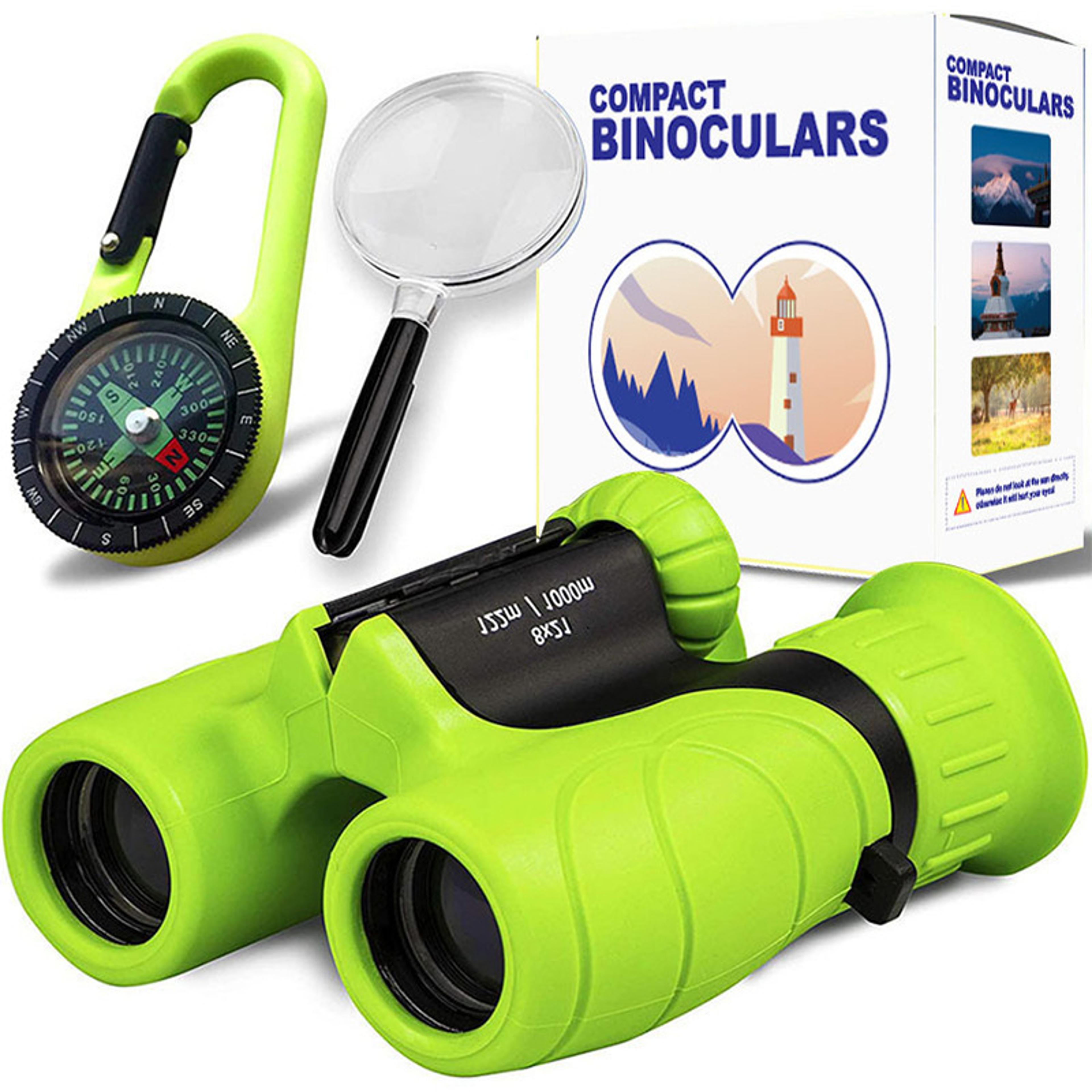 Kids Binoculars Set Magnifying Glass Compass Telescope Toy For Boys  Girls 1