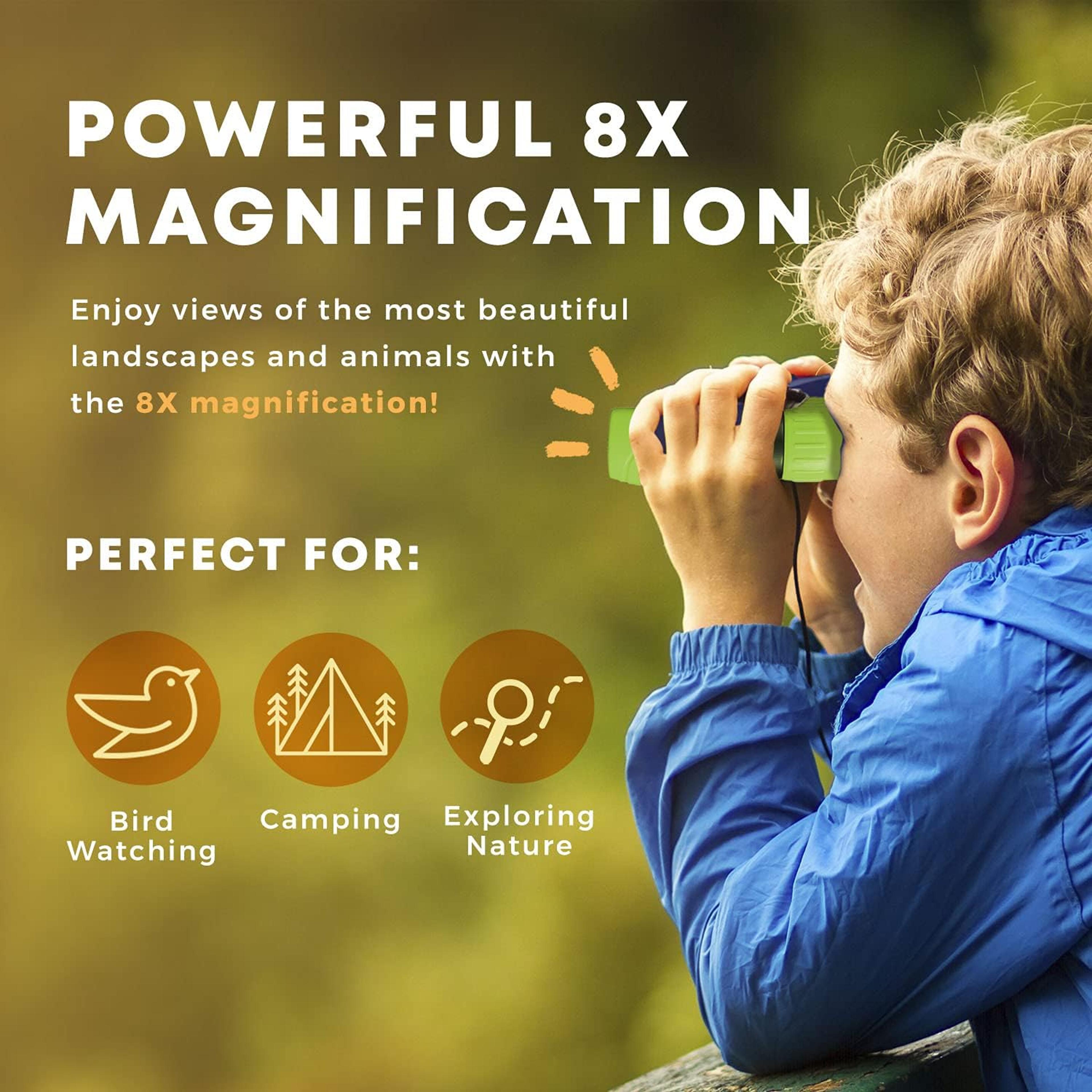 Kids Binoculars Set Magnifying Glass Compass Telescope Toy For Boys  Girls 5