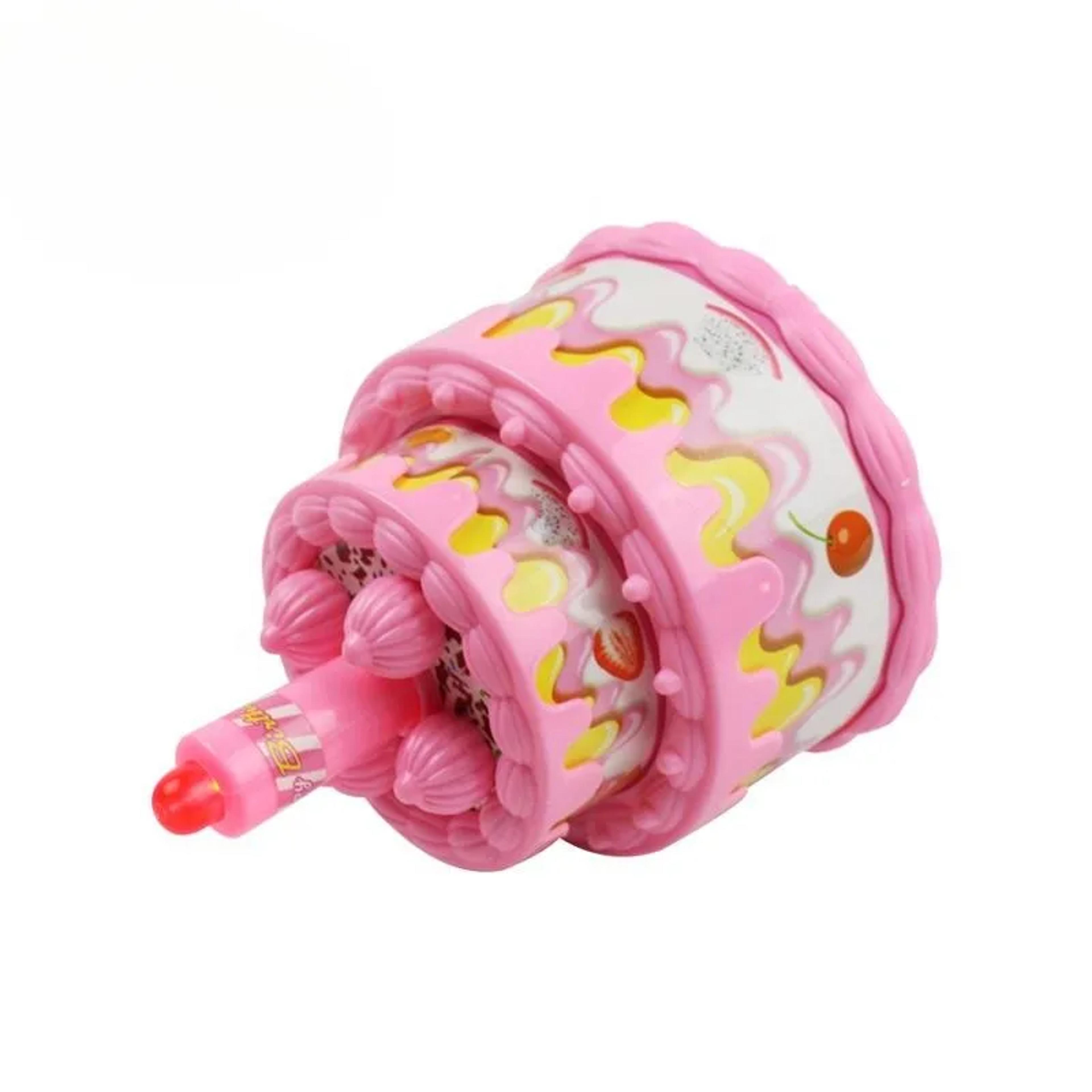 Pretend Play Birthday Cake Toy With Music  Lights Dessert Toy Gift For Toddlers Princess Tea Time K 3