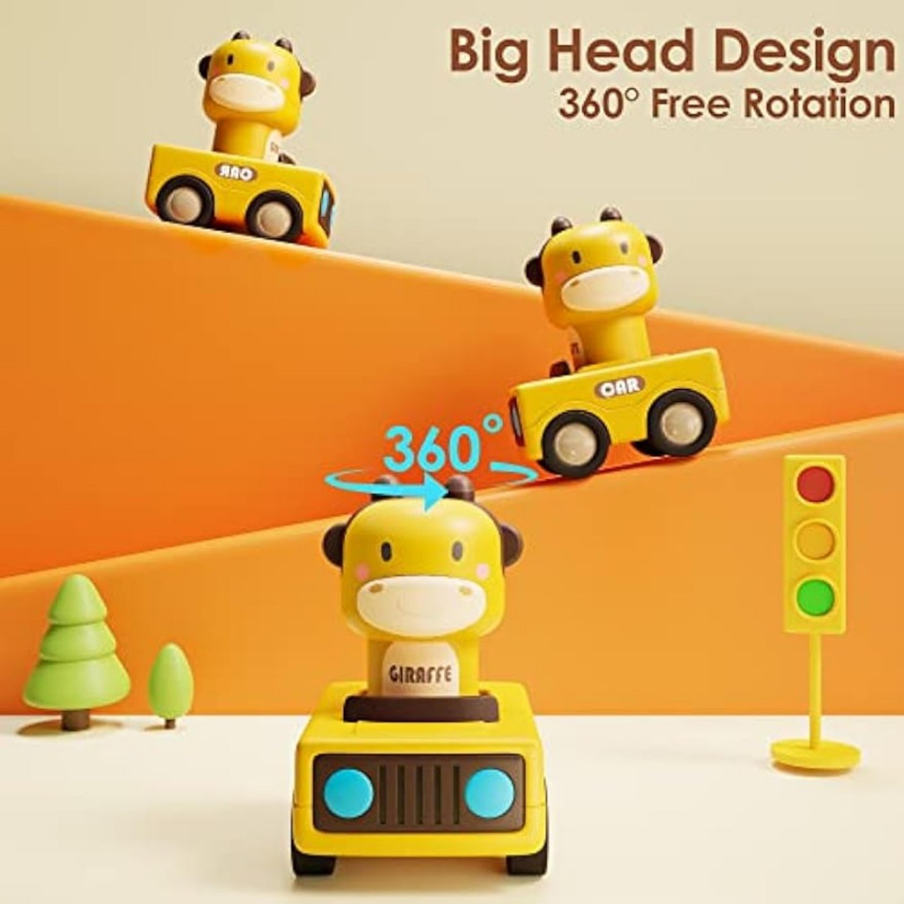 Baby Push Go Friction Car Toys Press And Go Car Toys For Toddlers Baby Animal Racing Cars 3