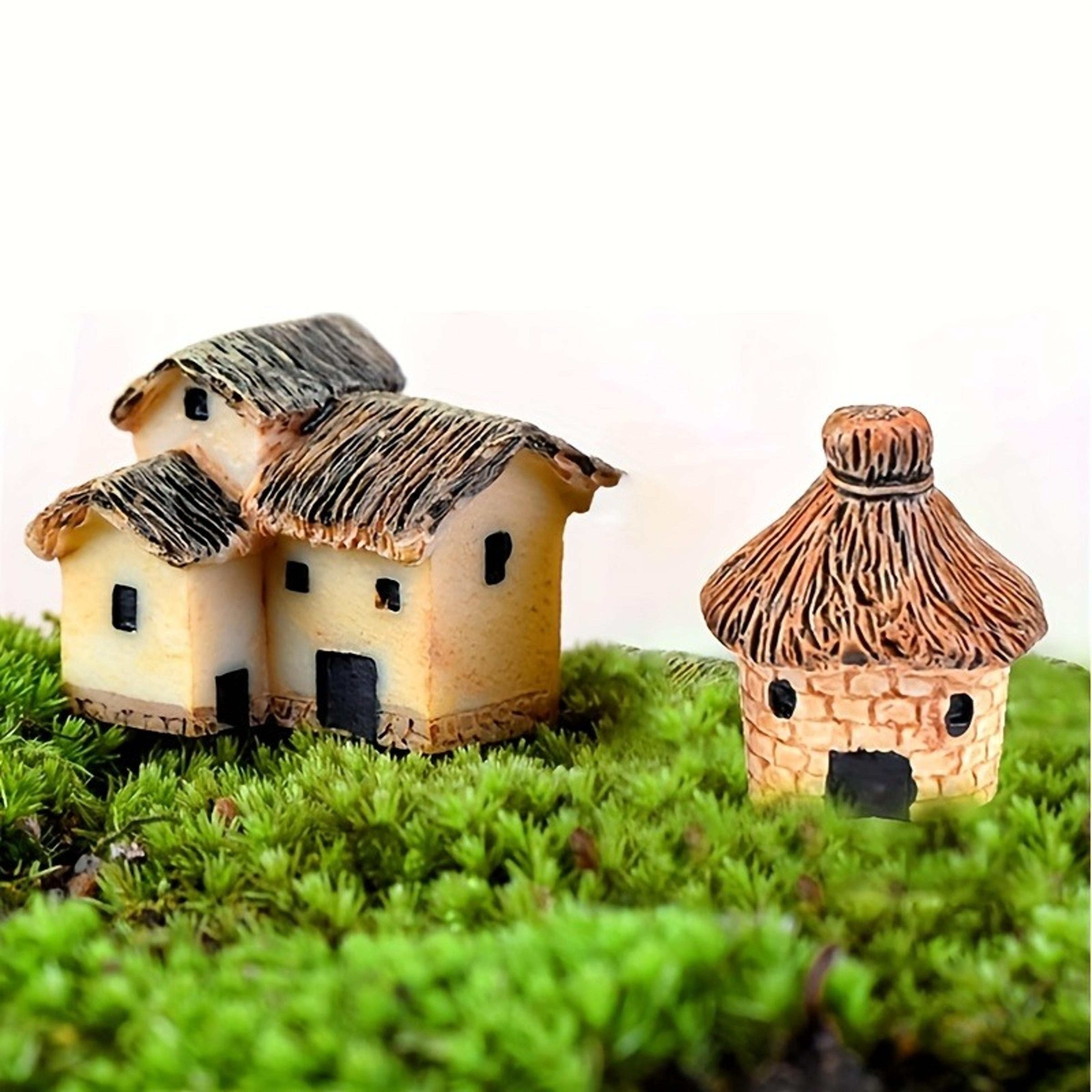 Fairy Garden Mini House Set 6PCSDIY Miniature Village Hut Decor For Gardens  Dollhouses 5