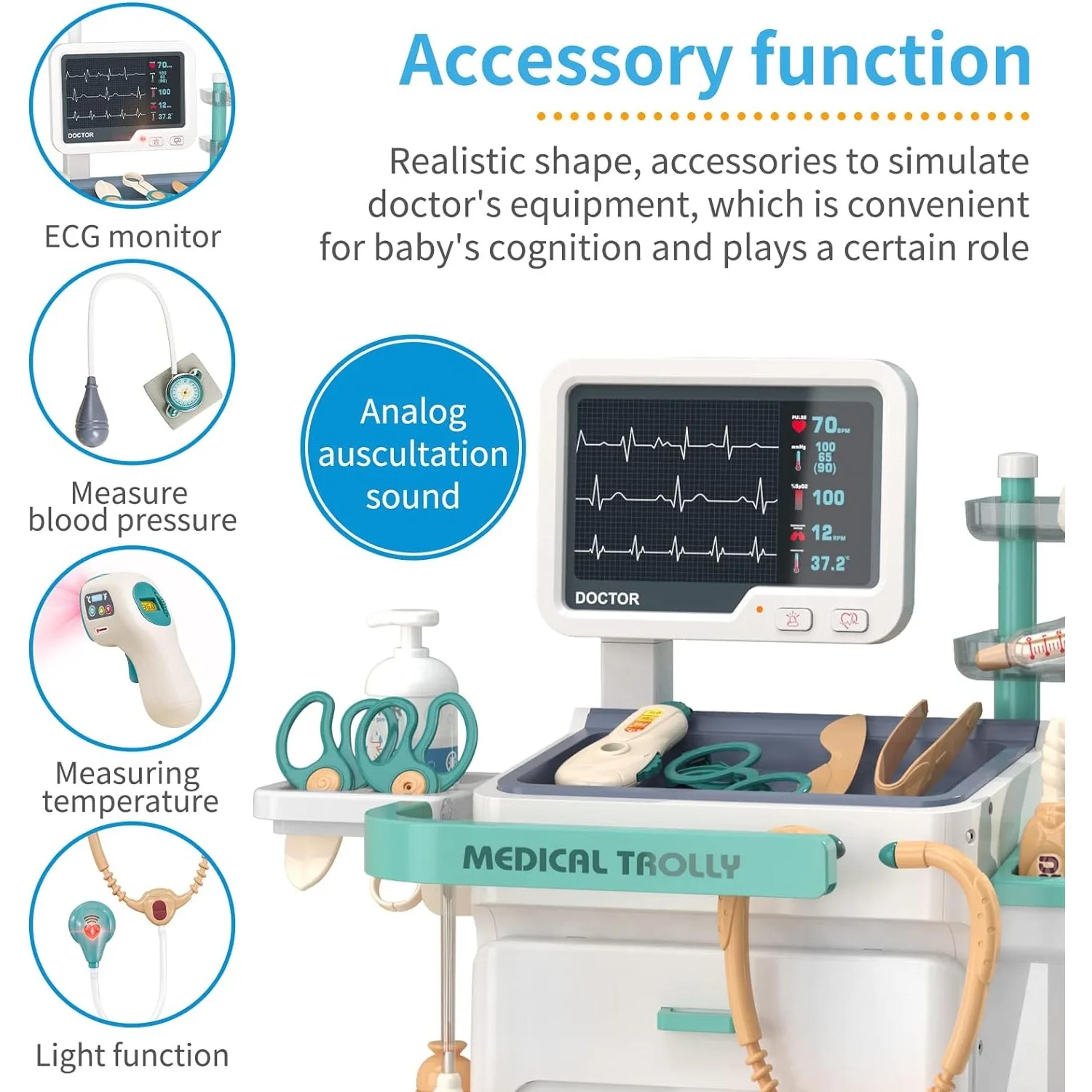 Pretend Doctor Playset For Kids Stethoscope Medical Toy For Toddlers Doctor Kit With Medical Statio 4