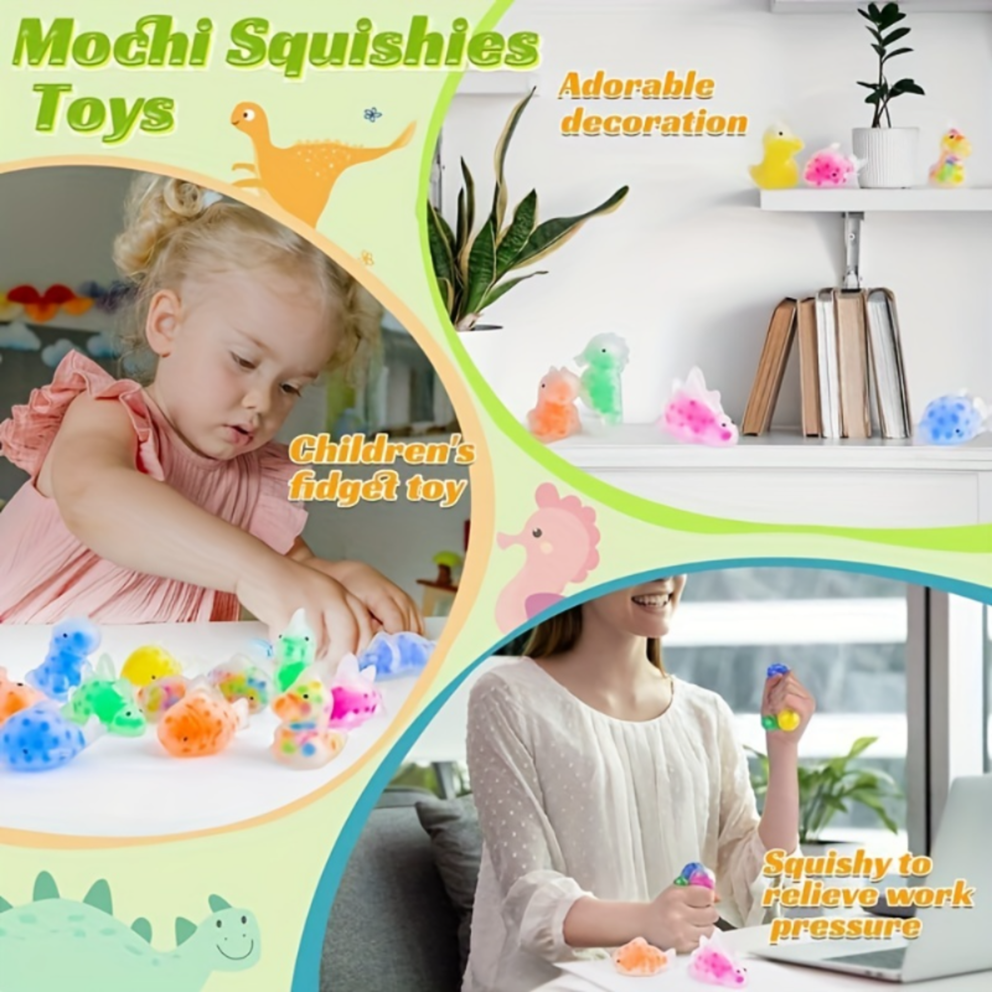 Random Pattern Mochi Toys With Water Beads Kids Stress Relief Baubles Party Favors 2
