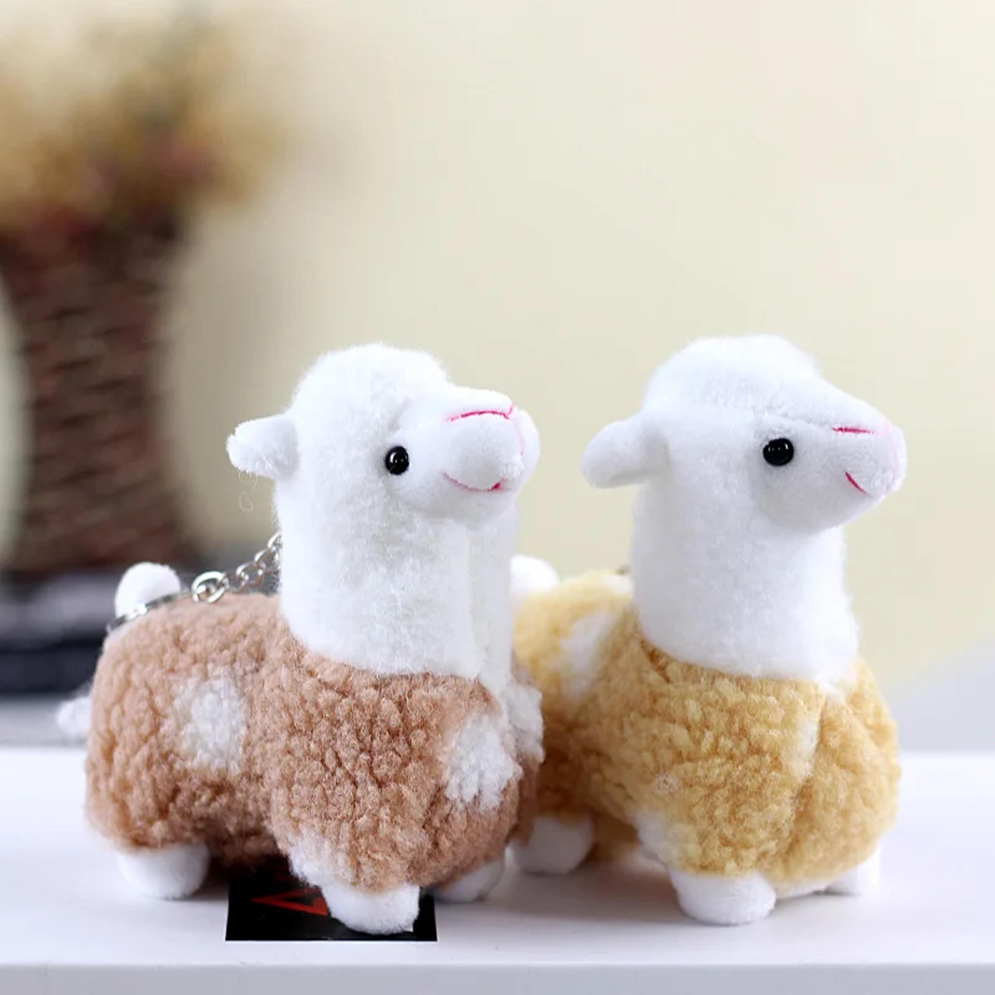 Cute Alpaca Plush Toy  Soft Huggable Stuffed Doll For Kids Birthday Gift  Keychain Pendant 4