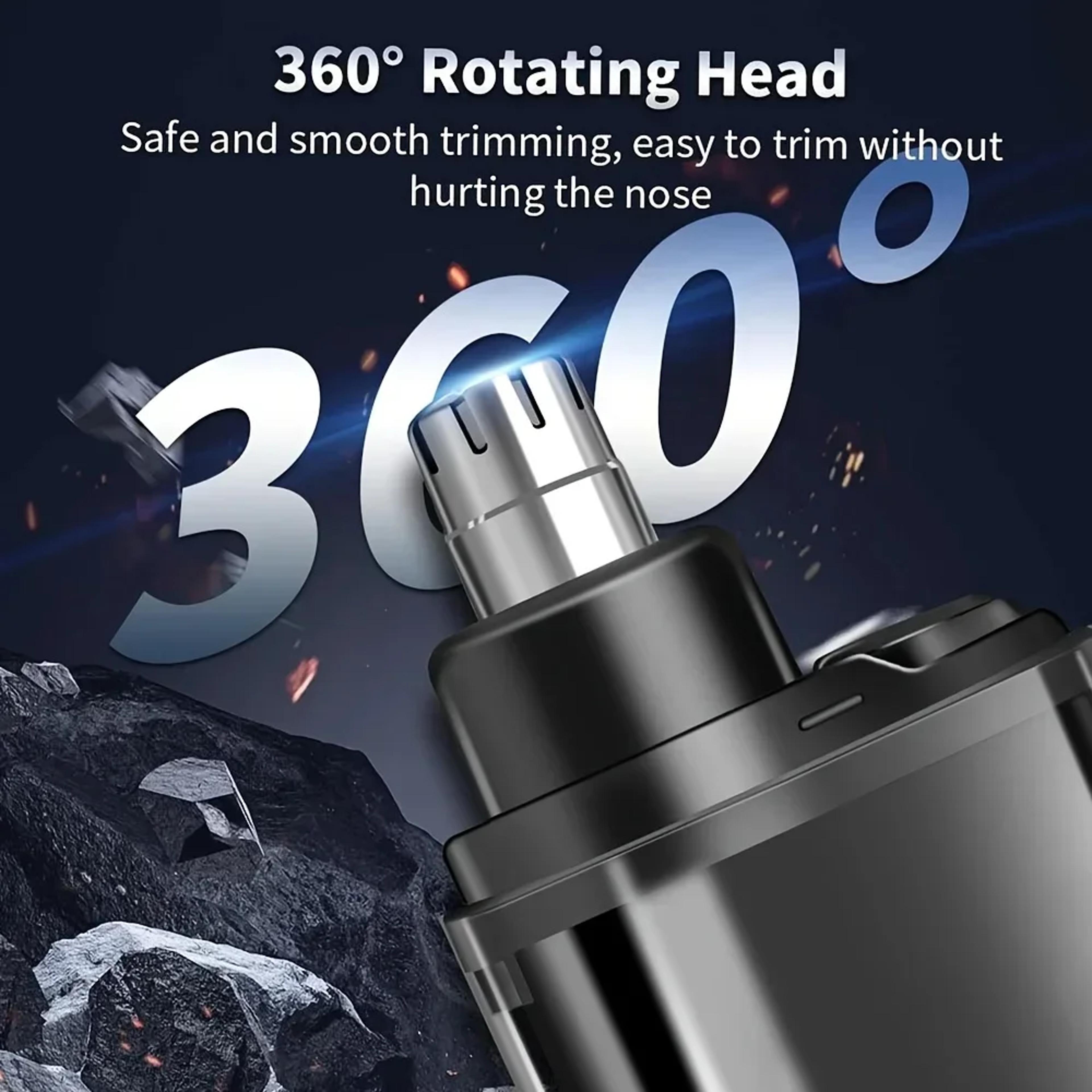 USB C Nose And Ear Hair Trimmer For Men Compact Fast Charge Grooming Tool 4