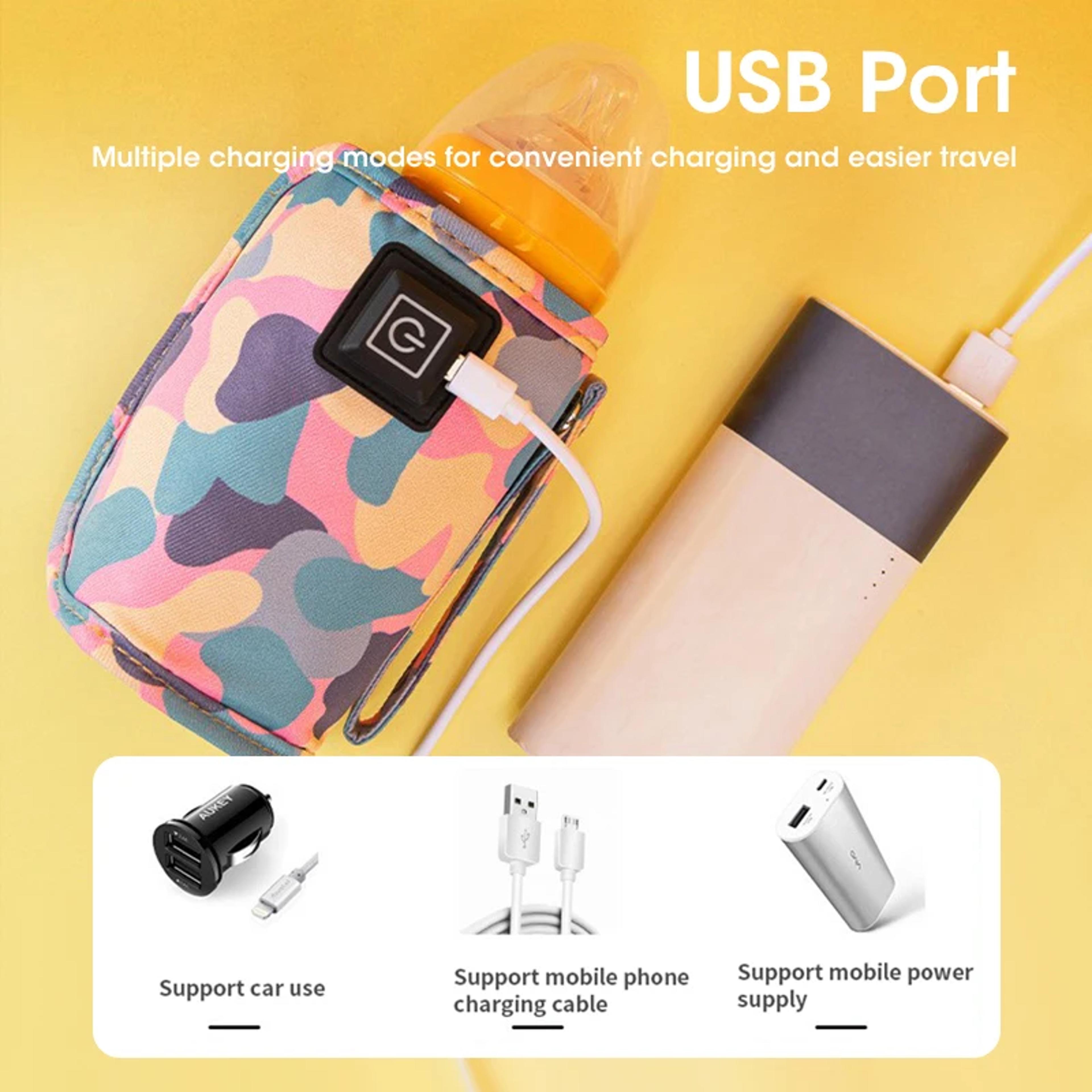 Portable USB Milk Bottle Warmer For Travel And Baby Feeding  Insulated Nursing Bottle Heater 3