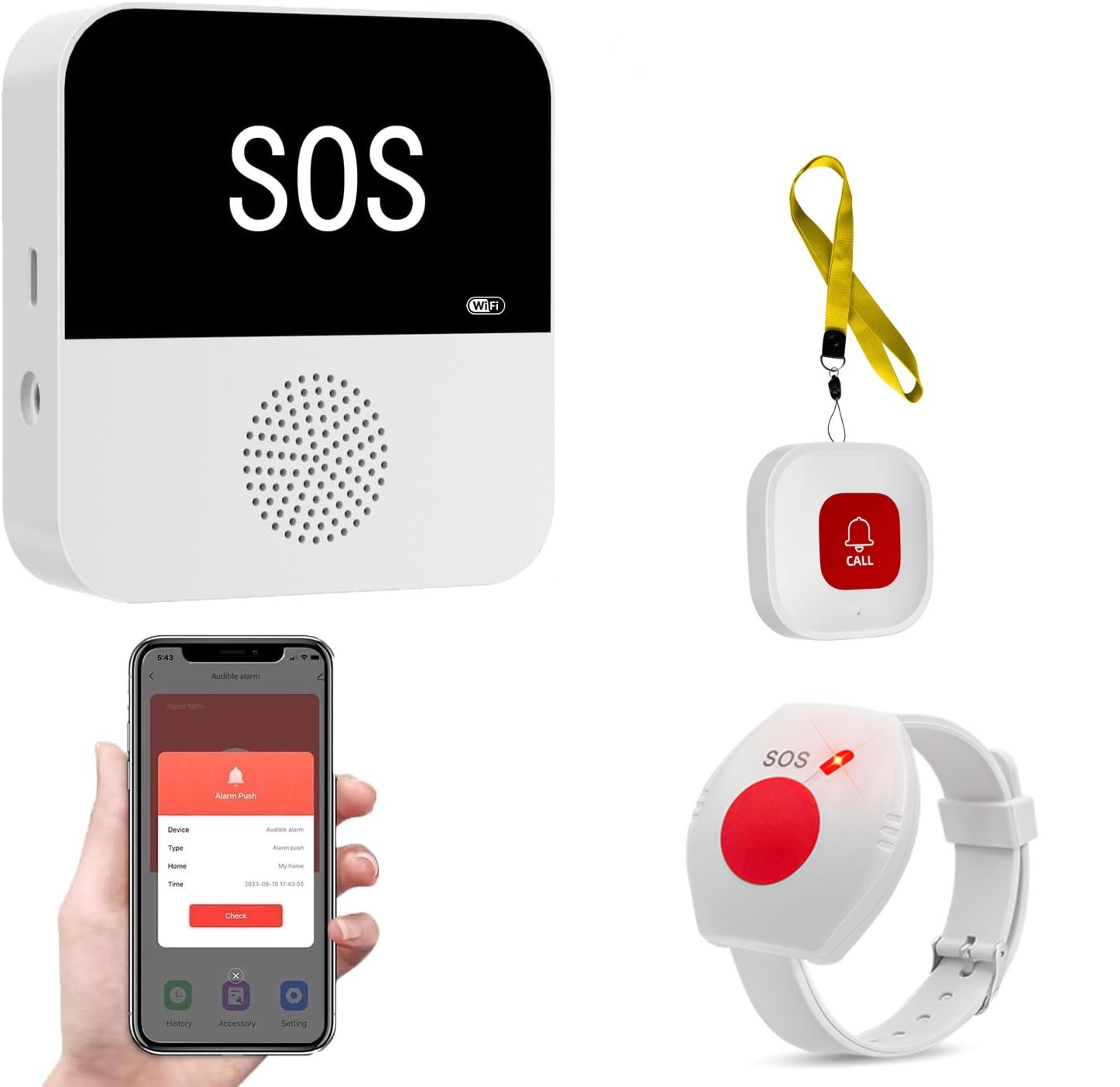 Smart WiFi SOS Call Button For Seniors  Caregivers  Wireless Emergency Alert System 5