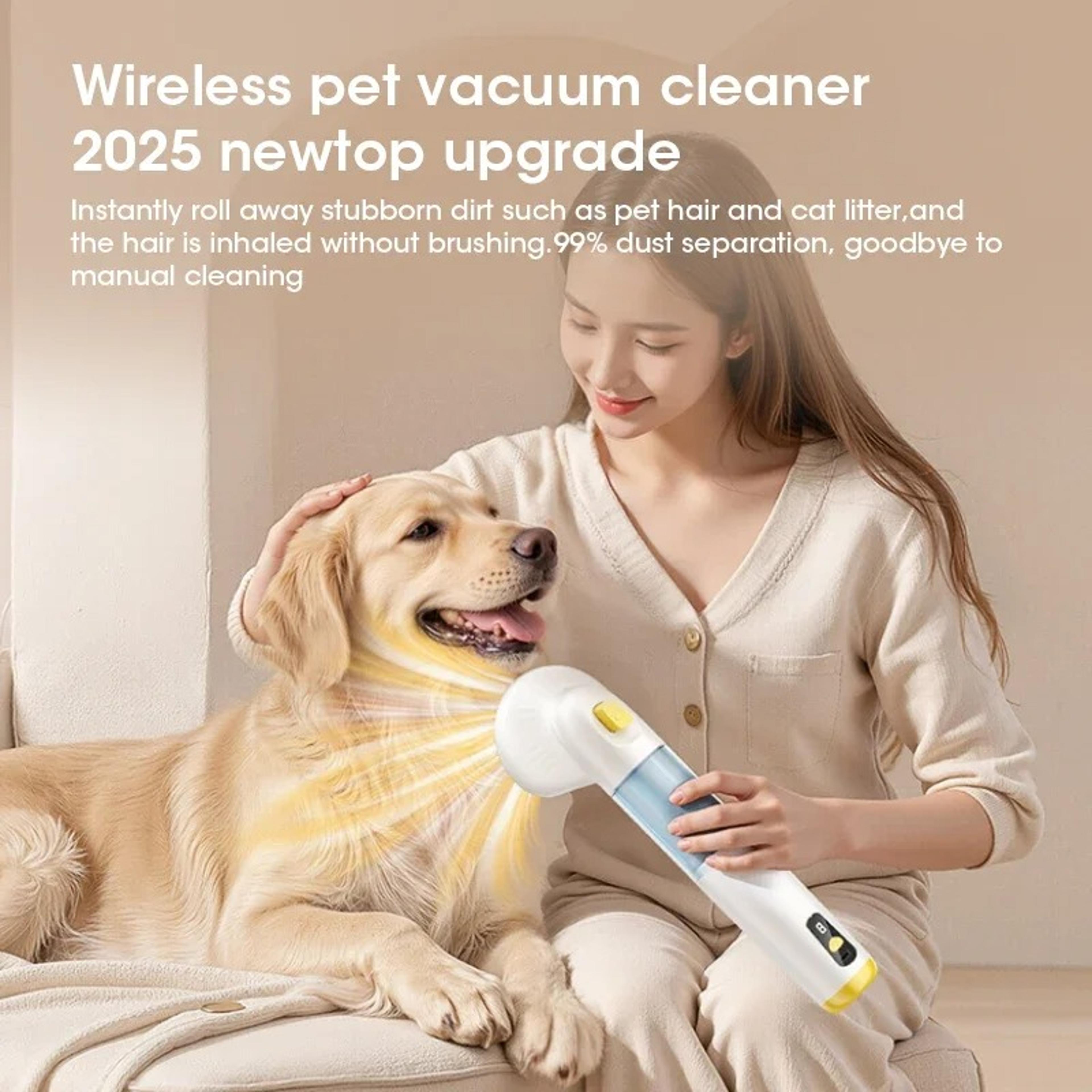 multifunctional cyclonic technology pet vacuum cleaner – strong suction for pet hair removal in cars & homes