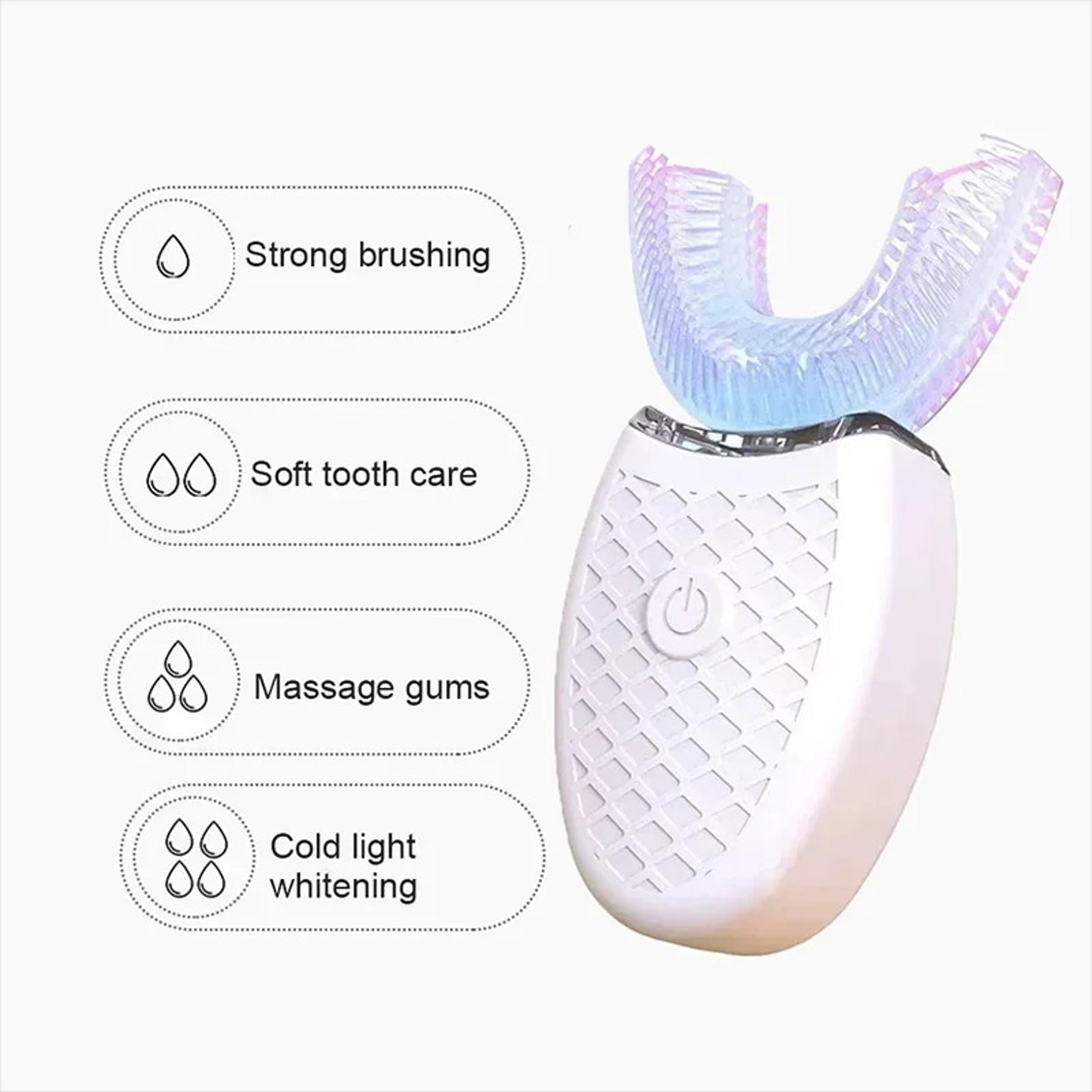 Smart UShaped Toothbrush For Adults  Kids 360 Auto Sonic Rechargeable Waterproof Oral Hygiene Tool 2