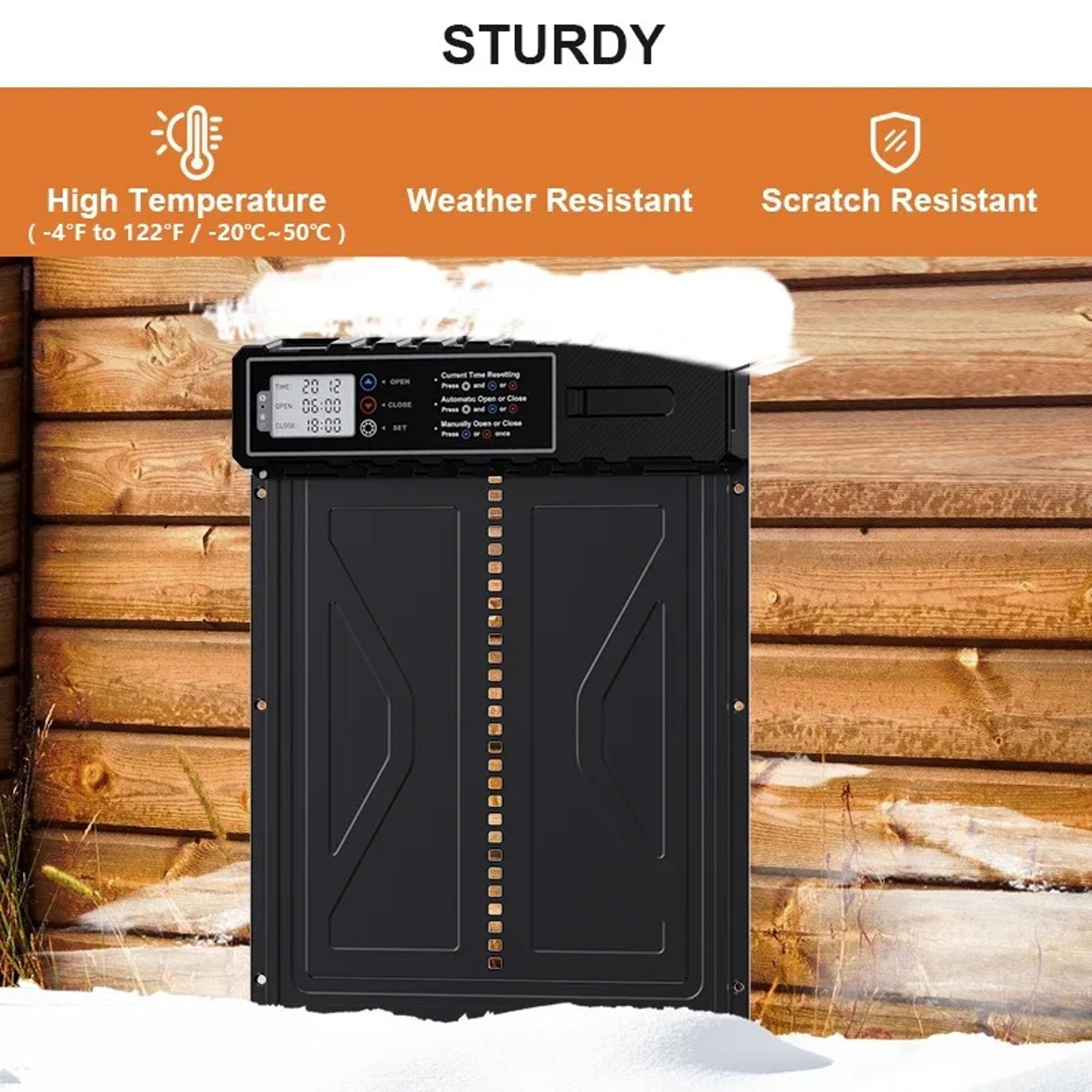 Automatic Poultry Coop Door With LCD Timer  Easy Installation  Battery Operated 4