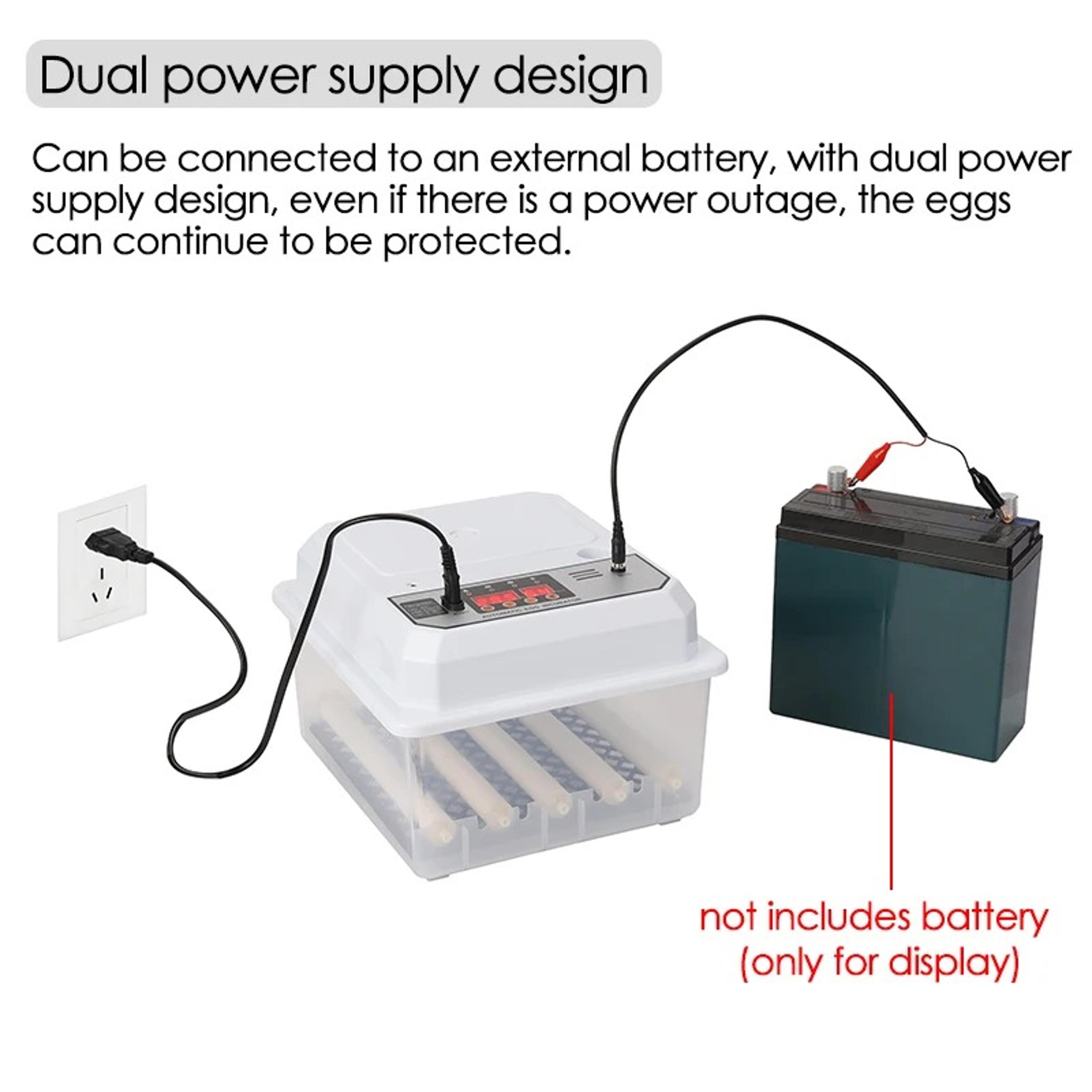 Egg Automatic Mini Incubator With Dual Power  AutoTurning For Poultry Ducks Geese  Birds  Home Use 3
