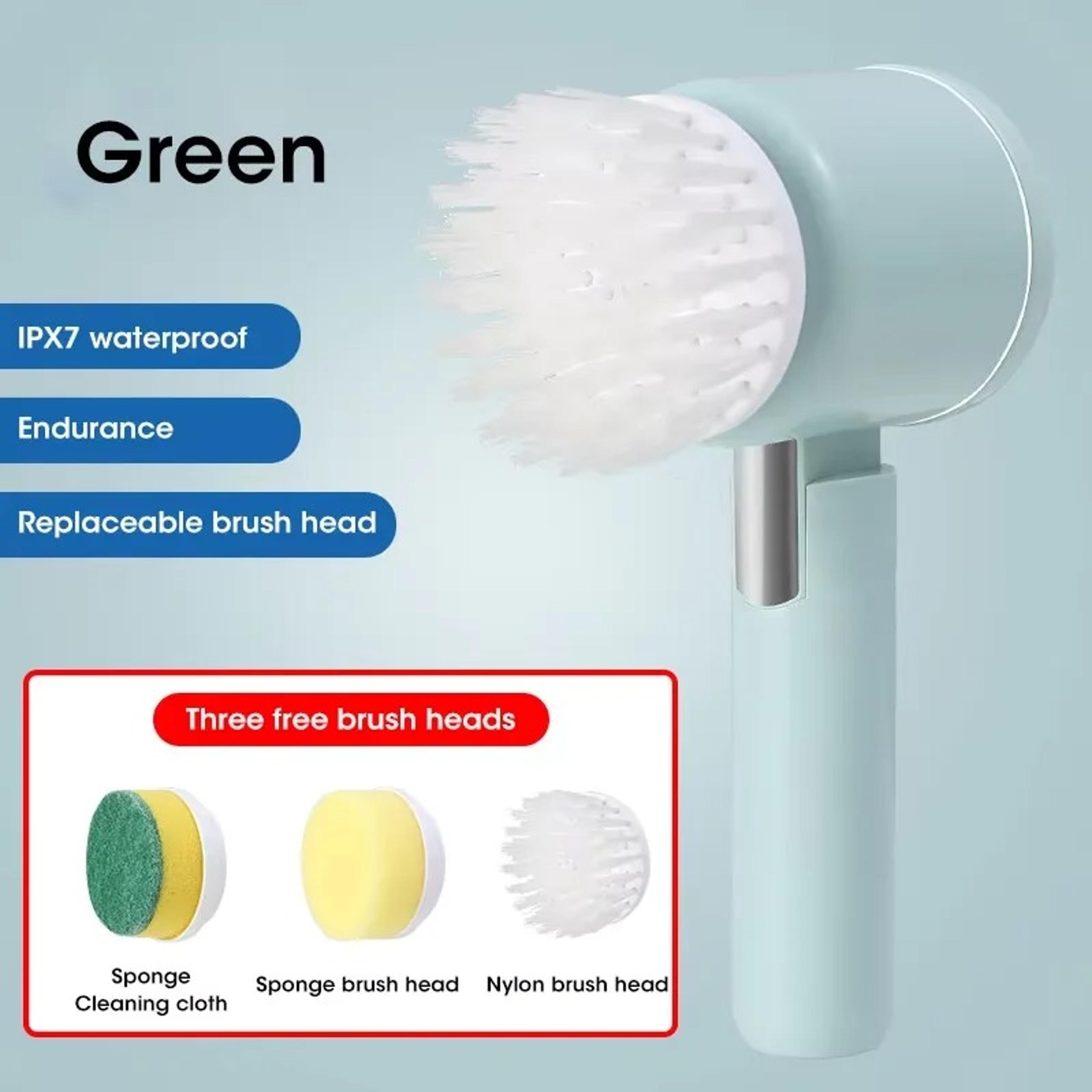 Electric Power Spin Scrubber For Bathroom Shower Bathtub  Tile Cleaner With 5 Replaceable Brush Hea 10
