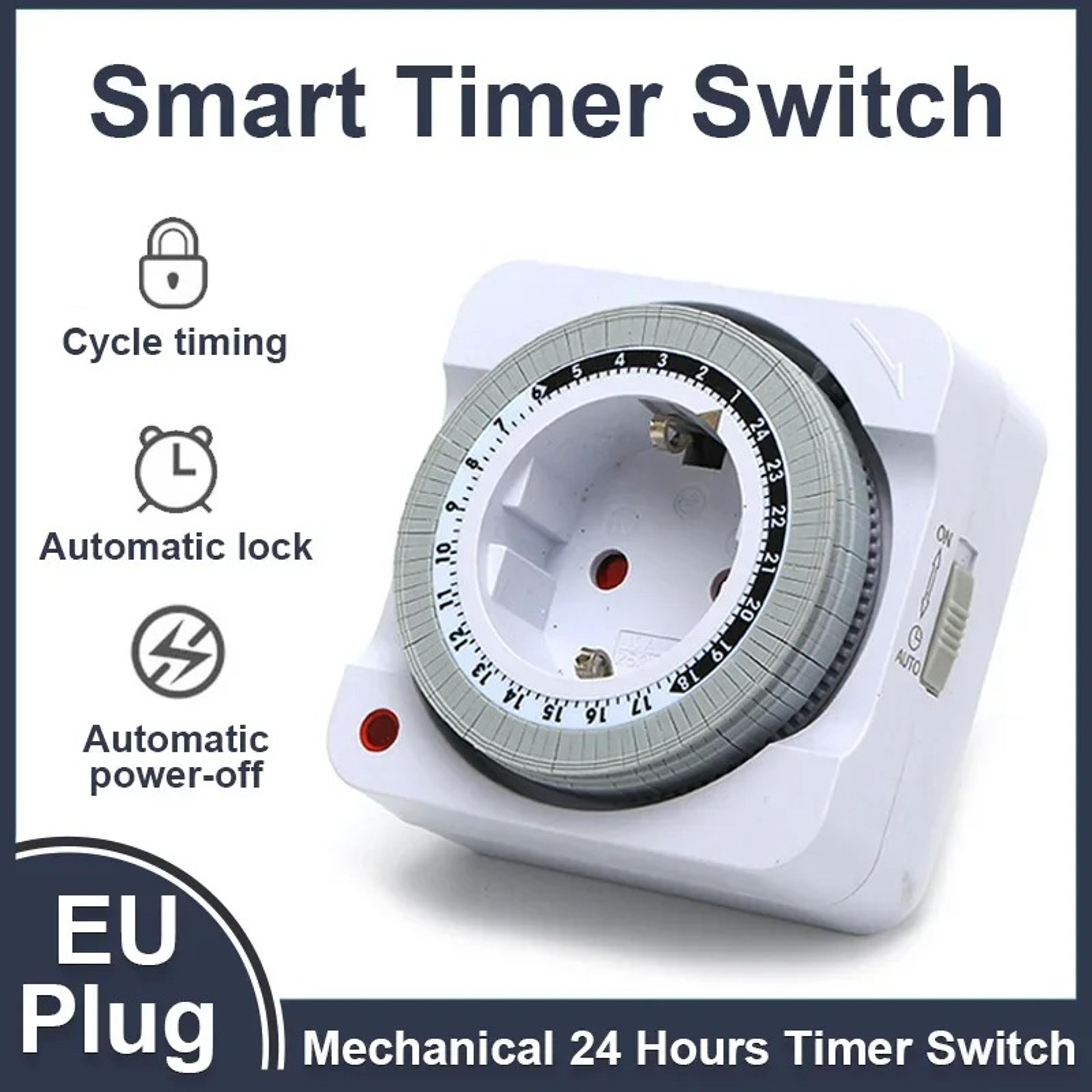 Hour Mechanical Timer Switch For Indoor Use  Plug Socket With Auto PowerOff  Smart Countdown Cycle 2