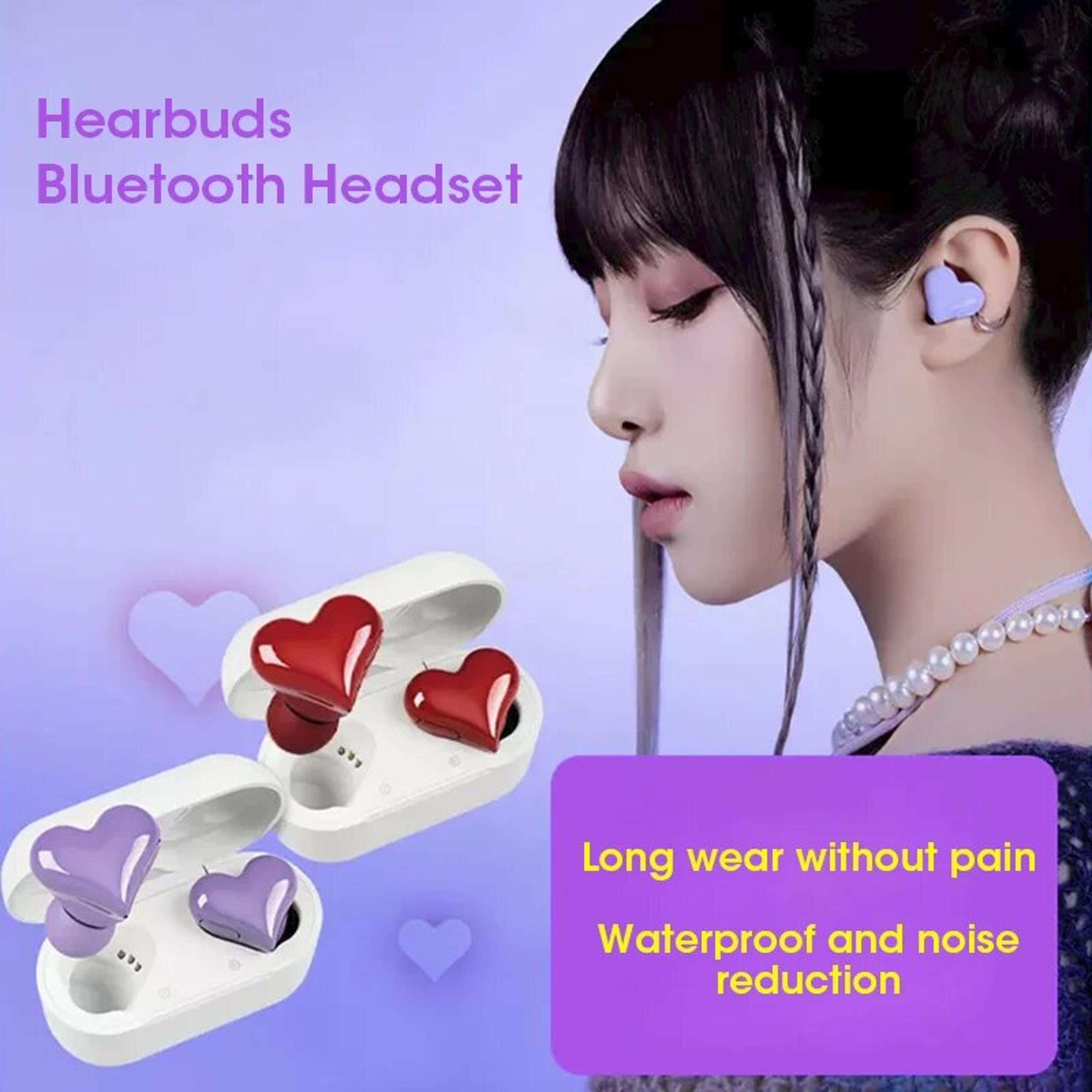 Heartbuds Bluetooth Earphones For Women  HighQuality TWS Earbuds Fashionable Gaming  Student Headph 1