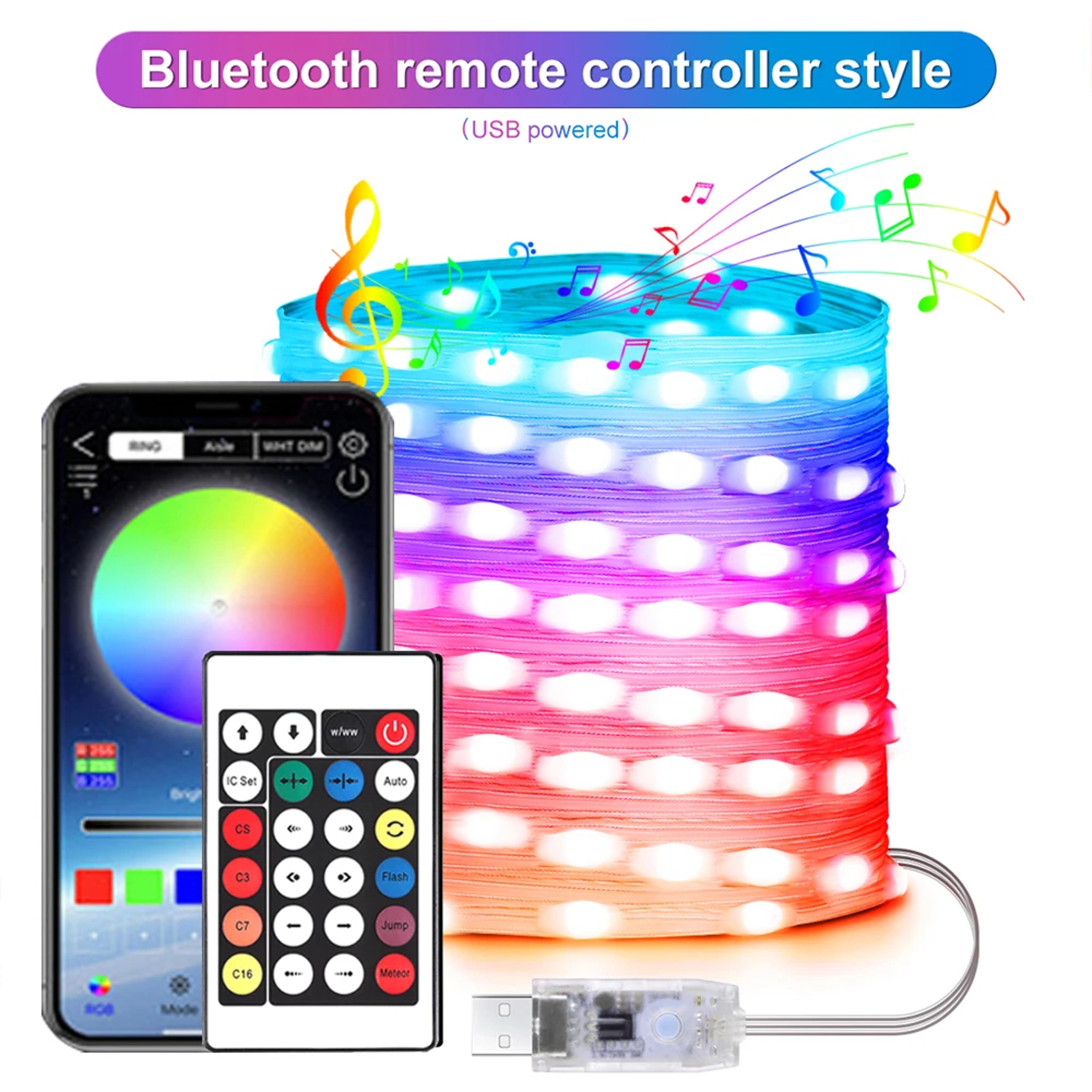 String LED Bluetooth Fairy Lights Dreamcolor RGB DIY Party Christmas Tree Lights Wedding Decor Garl 5