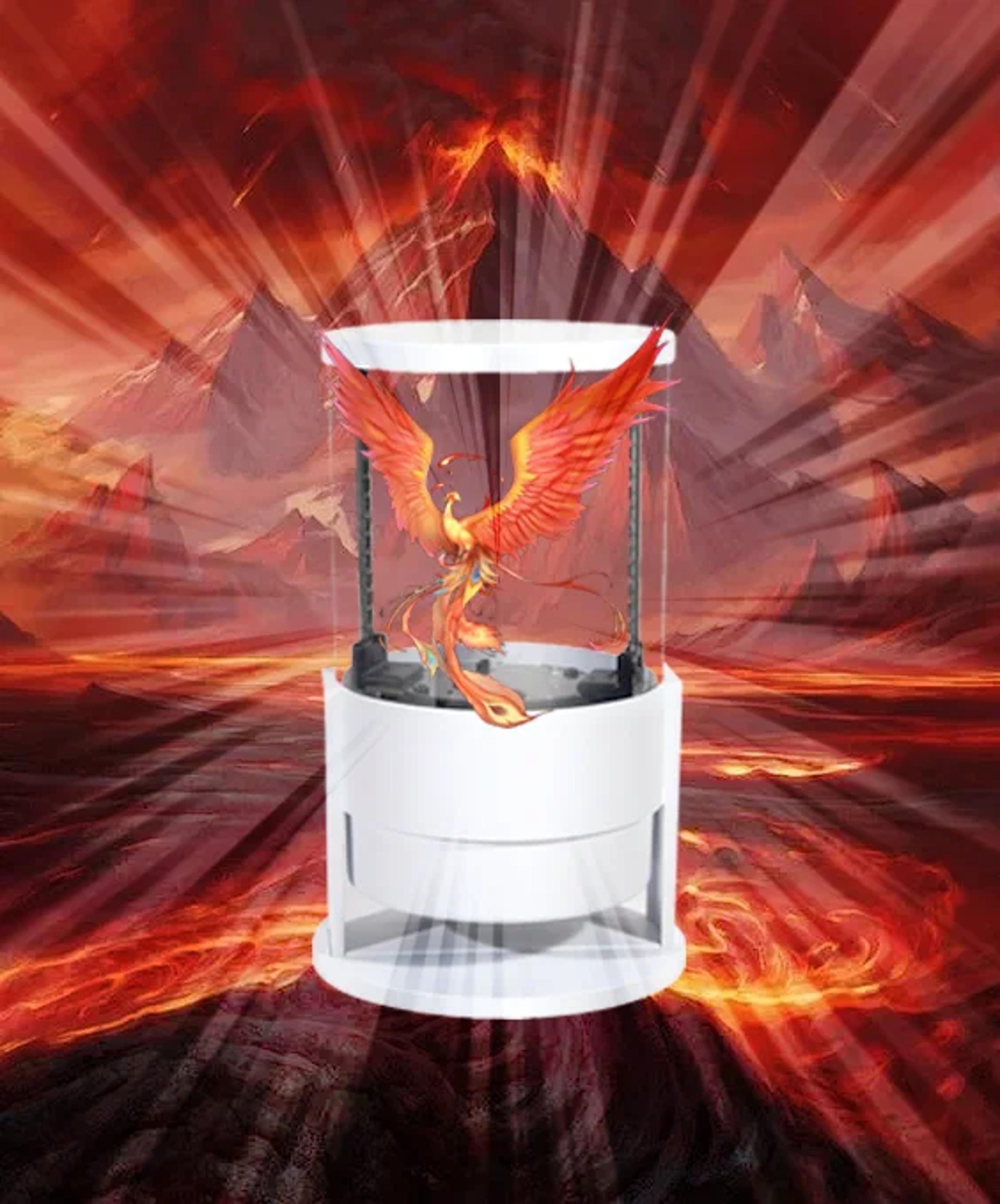 Hologram Projector Fan Cylindrical LED Display With WiFi  Bluetooth Control 3