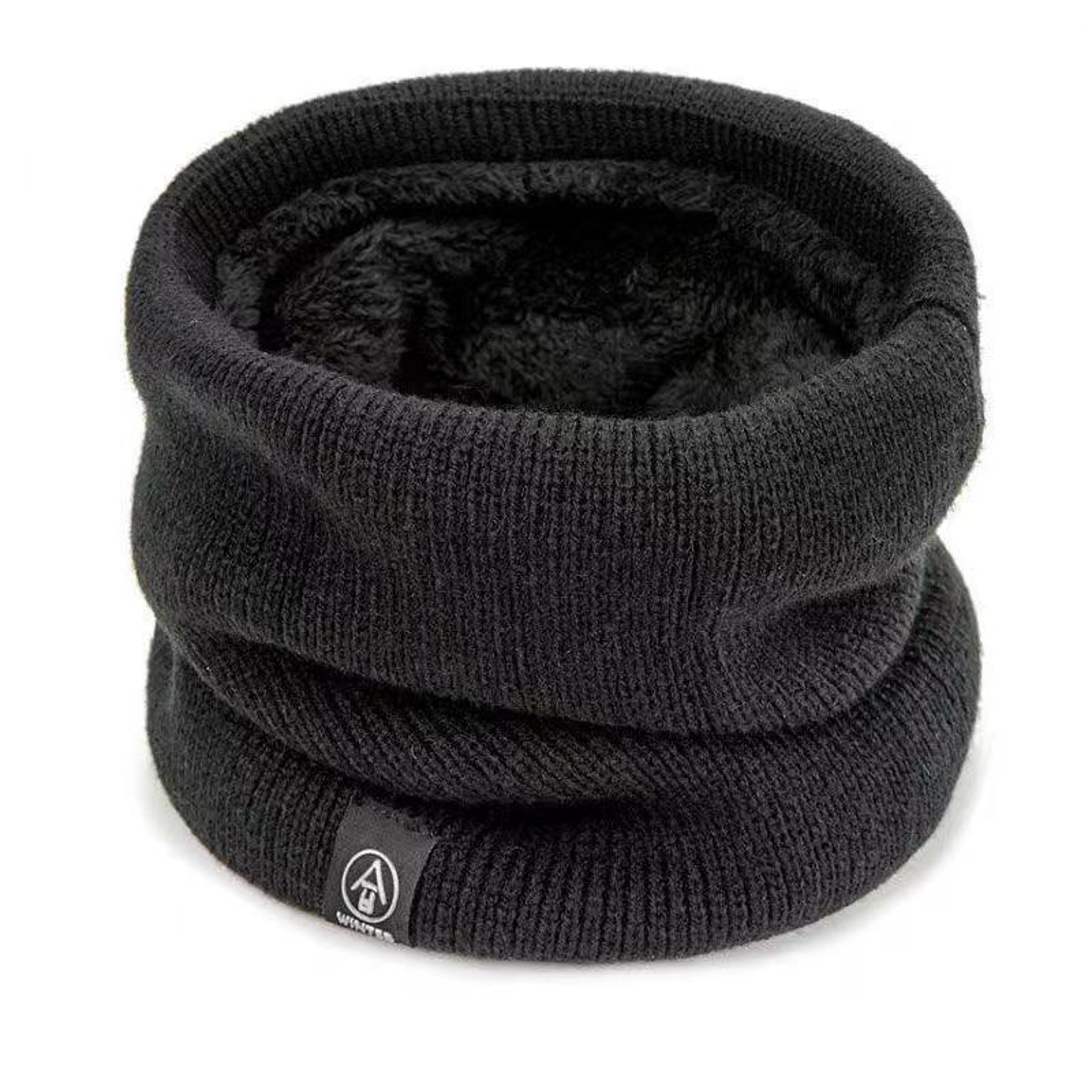 Warm Knitted Scarf With Thickened Plush Windproof Neck Gaiter For Cold Weather Sports  Ski  Running 8