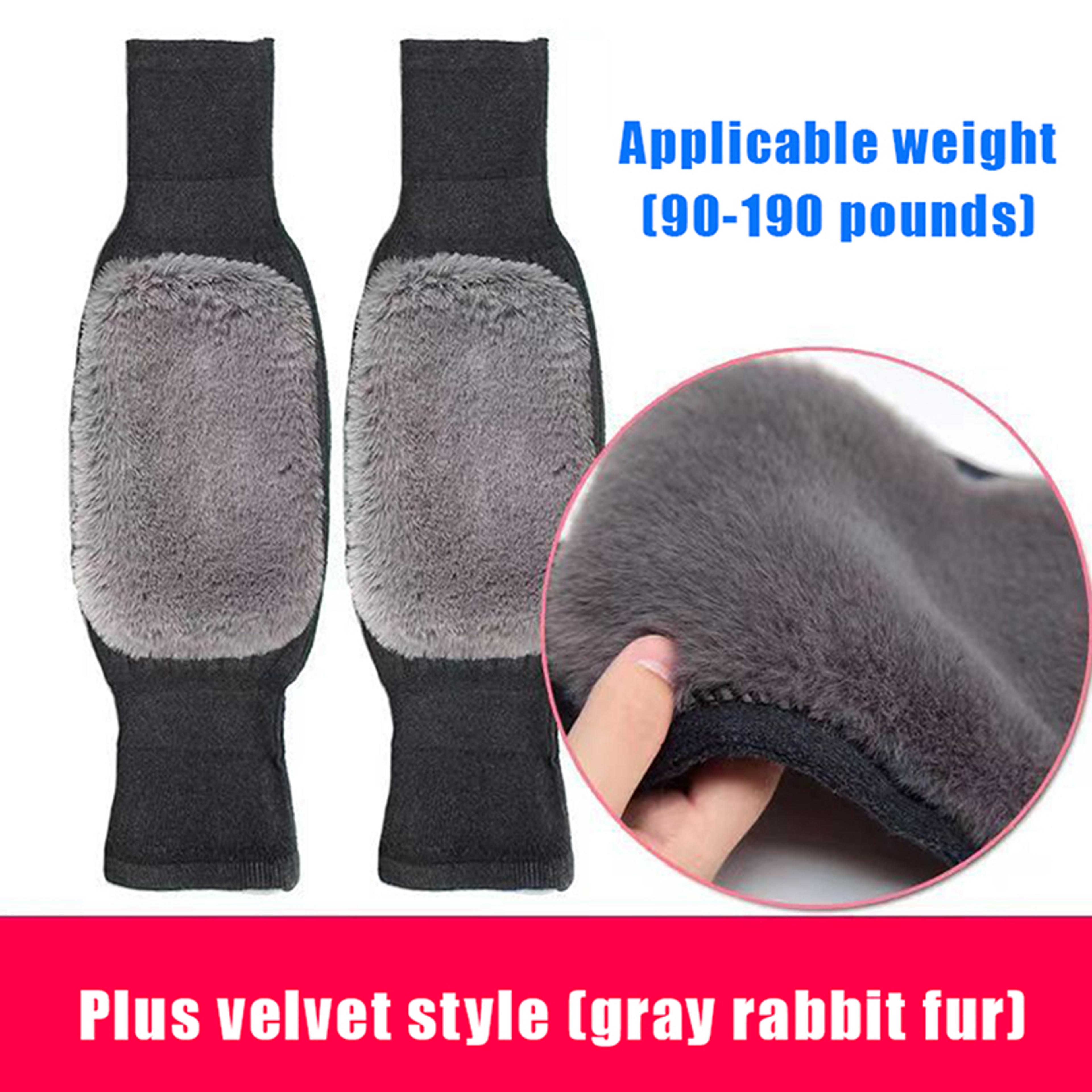 Winter Warm Knee Pads With Plush Thermal Leg Warmers  NonSlip ColdProof Knee Brace For Skiing Cycli 9