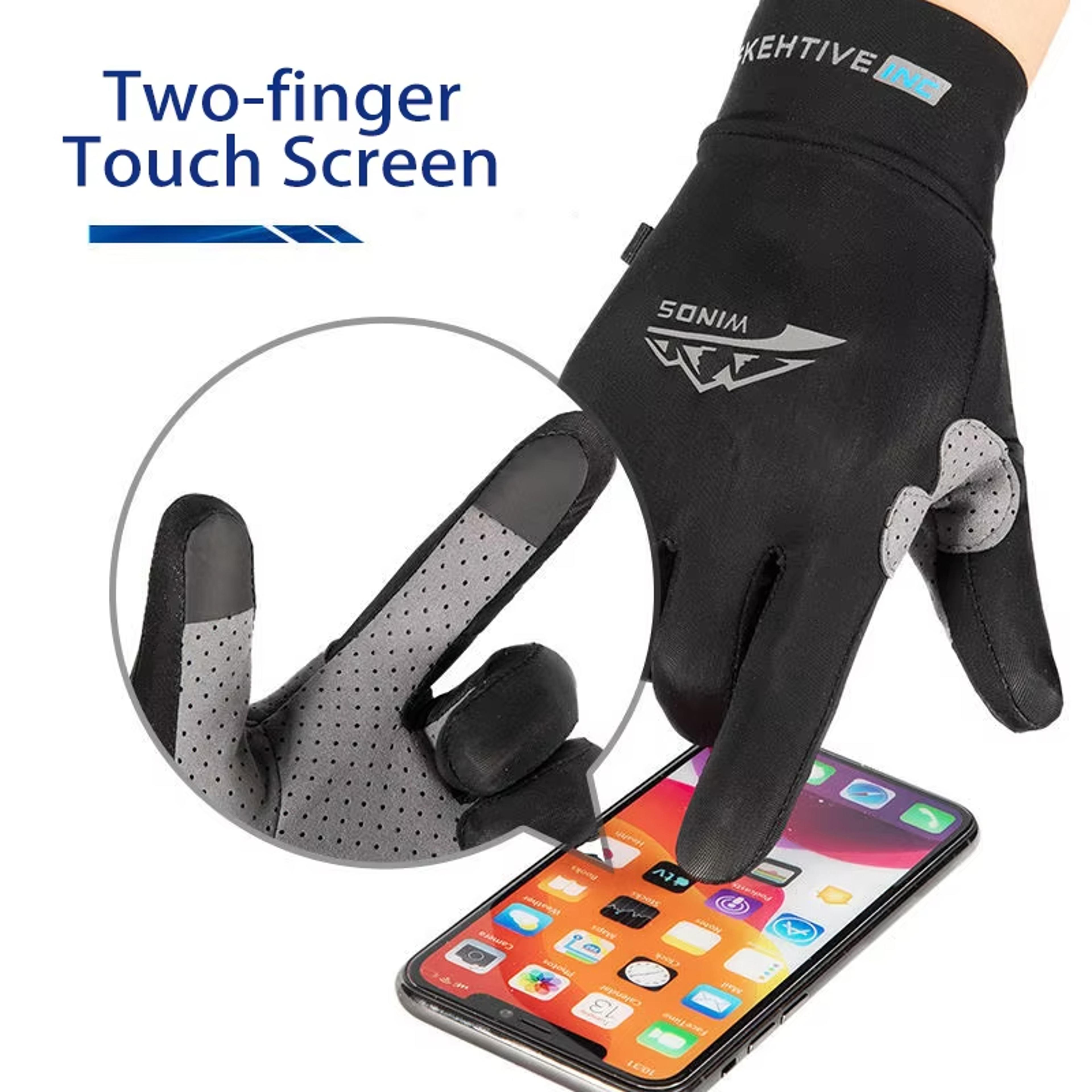 Ice Silk Cycling Gloves  Breathable Lightweight AntiSlip Full Finger Gloves For Outdoor Sports Driv 5