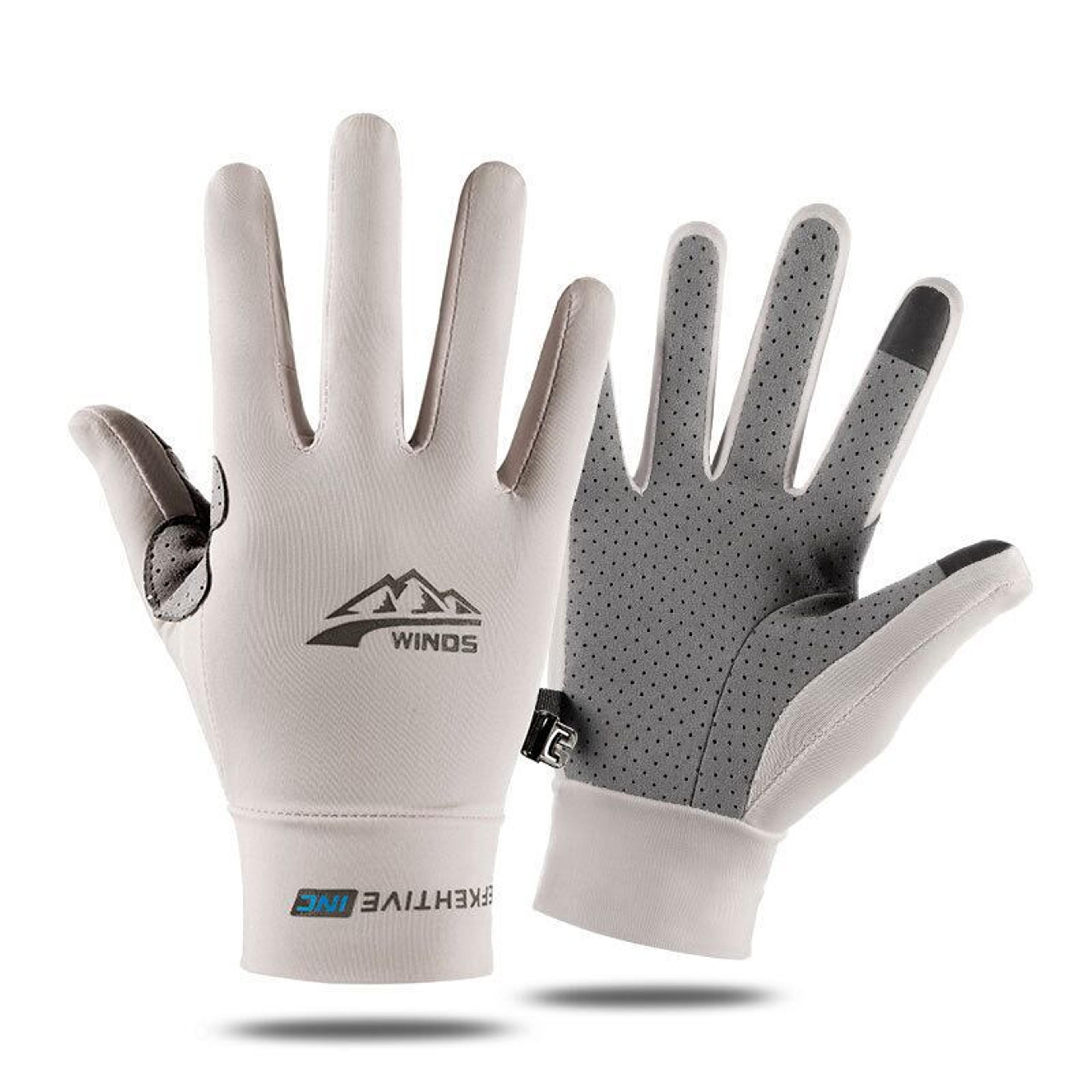 Ice Silk Cycling Gloves  Breathable Lightweight AntiSlip Full Finger Gloves For Outdoor Sports Driv 6