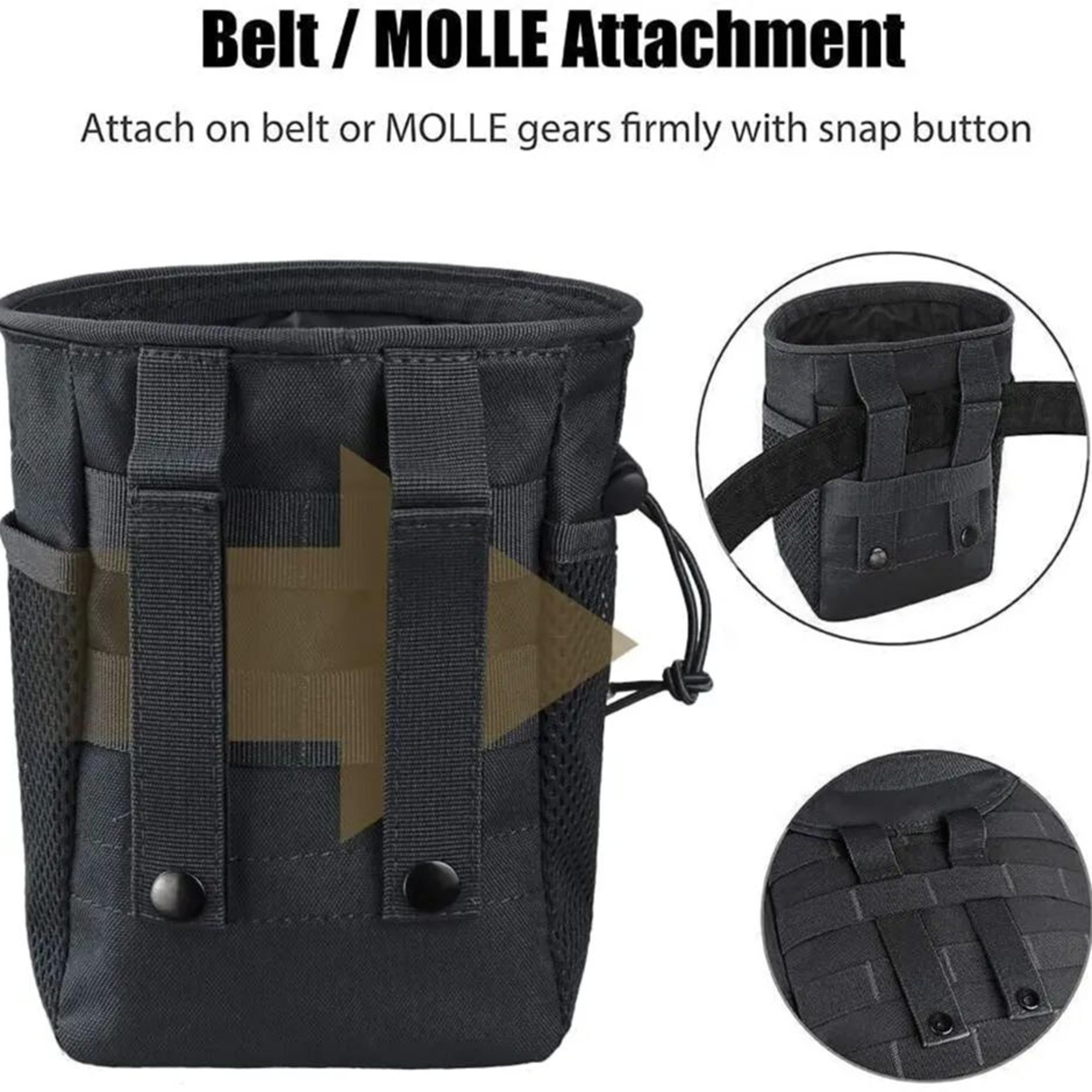 Outdoor Molle Drawstring Ammo Storage Pouch  Adjustable Utility Belt Fanny Pack For Magazine  Ammo 2
