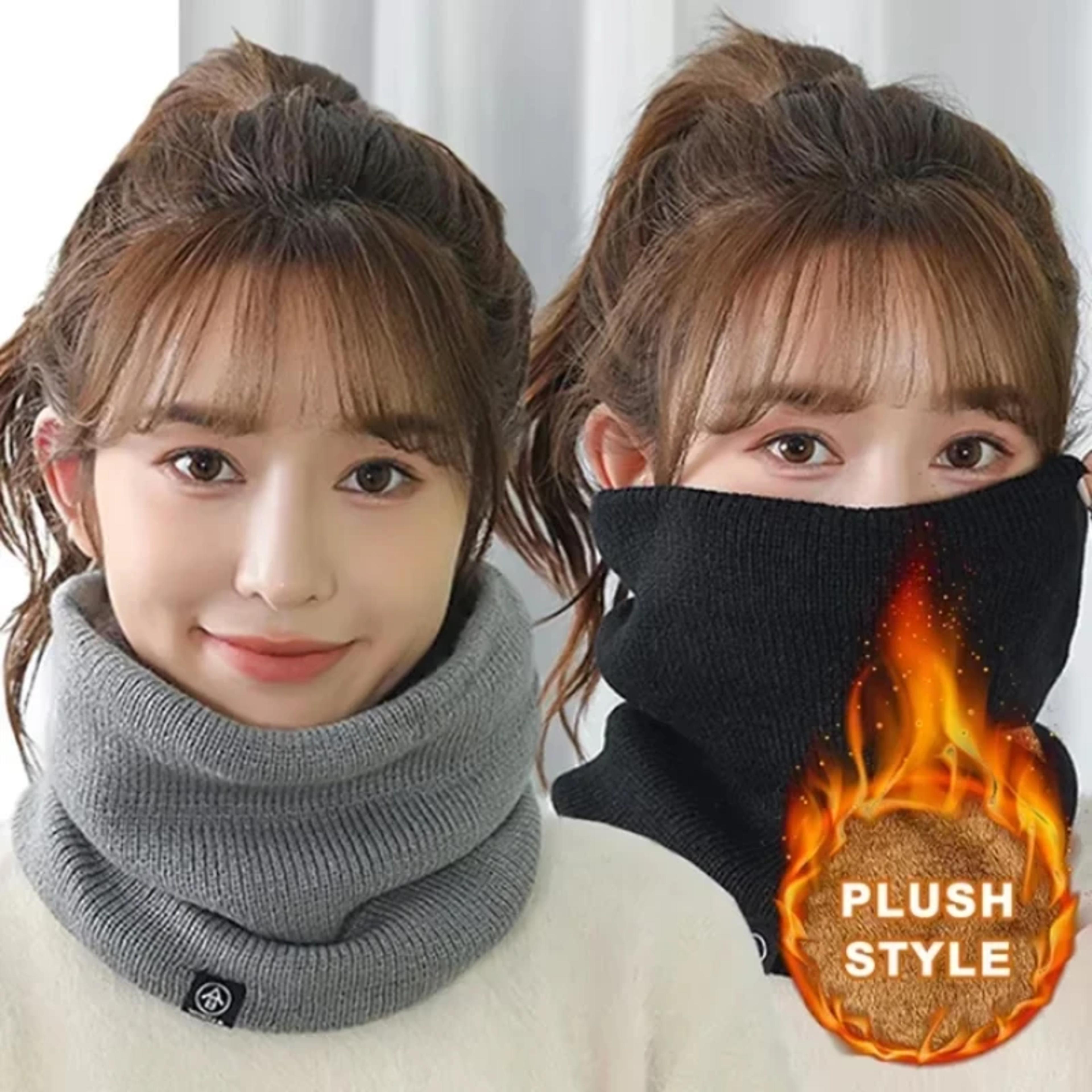 Warm Knitted Scarf  Plush Windproof Winter Neck Gaiter For Men  Women  Coldproof  Outdoor SkiingRun 2