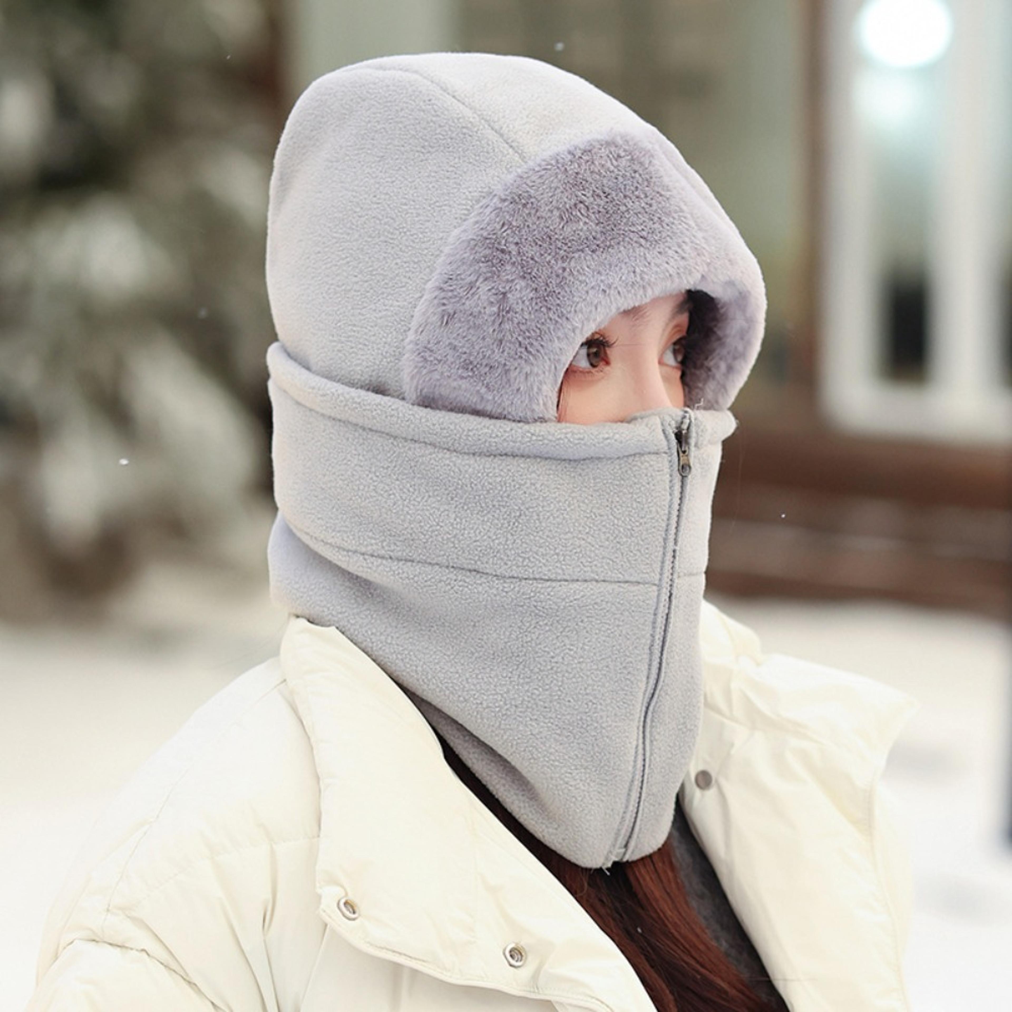 Windproof Cycling Neck Gaiter With Integrated Cap And Zipper Design  Perfect For Bike Riding Skiing 2