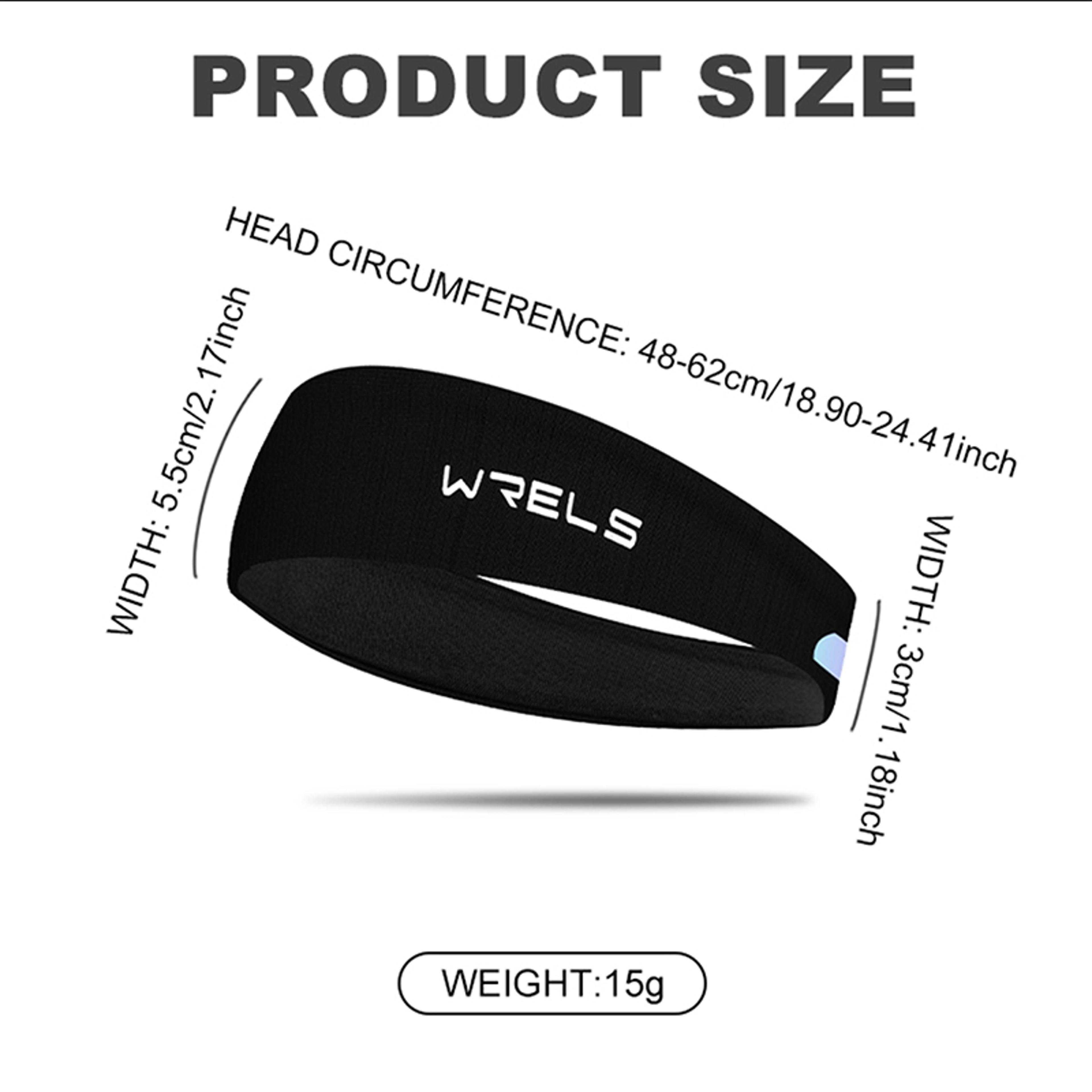 WRELS NonSlip Sports Headband Sweatband For Running Yoga And Cycling 4