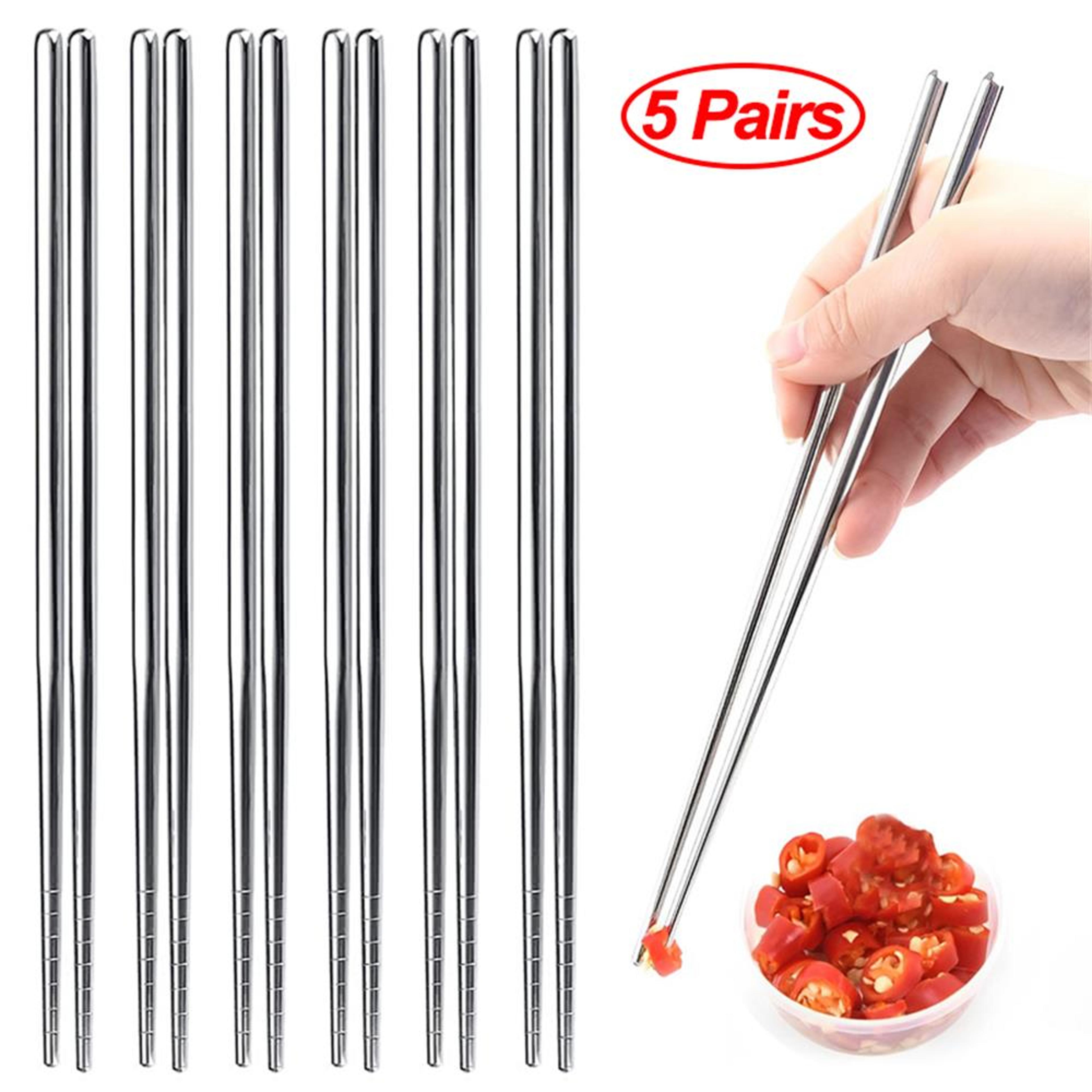 Premium AntiSlip Chinese  Japanese Chopsticks Set  Pairs Perfect For Sushi  Korean Cuisine 5