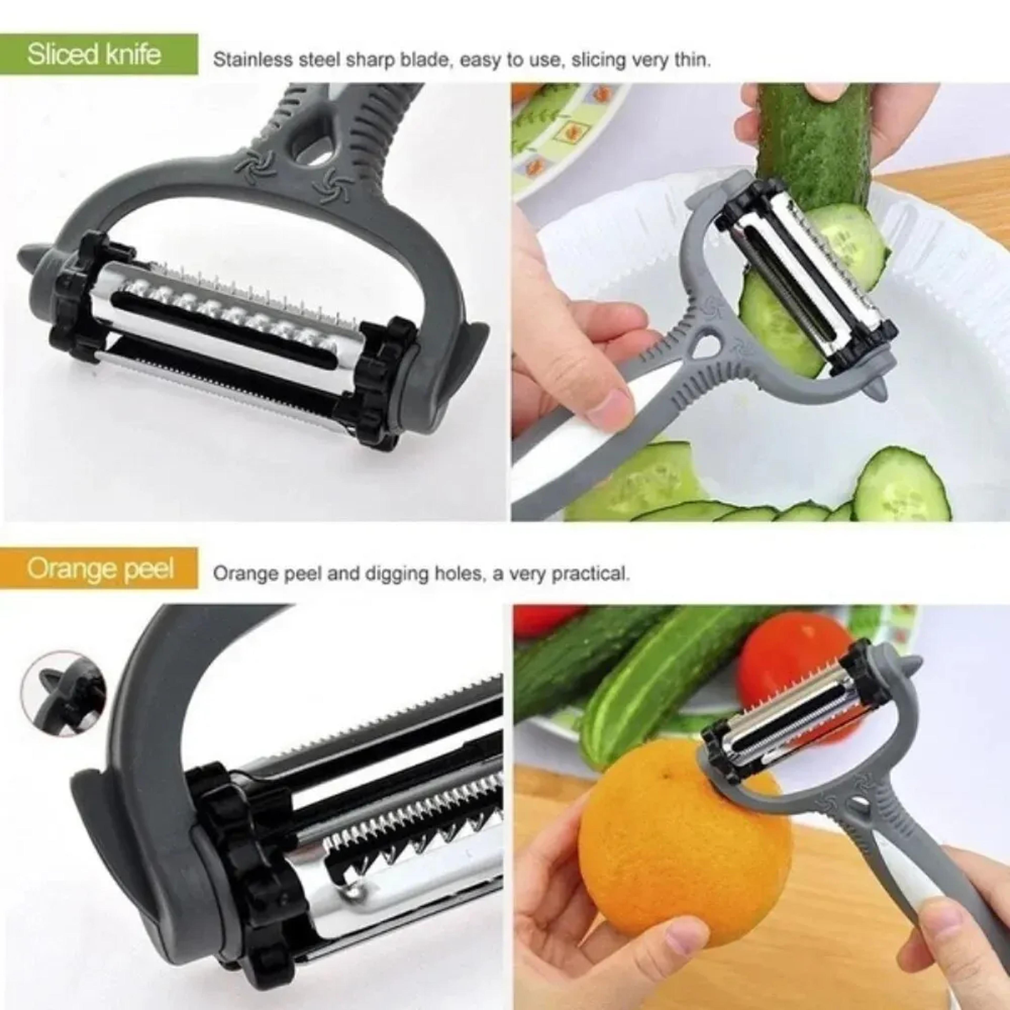 Multifunctional Rotary Peeler And Slicer For Fruits And Vegetables  Carrot Potato And More 4