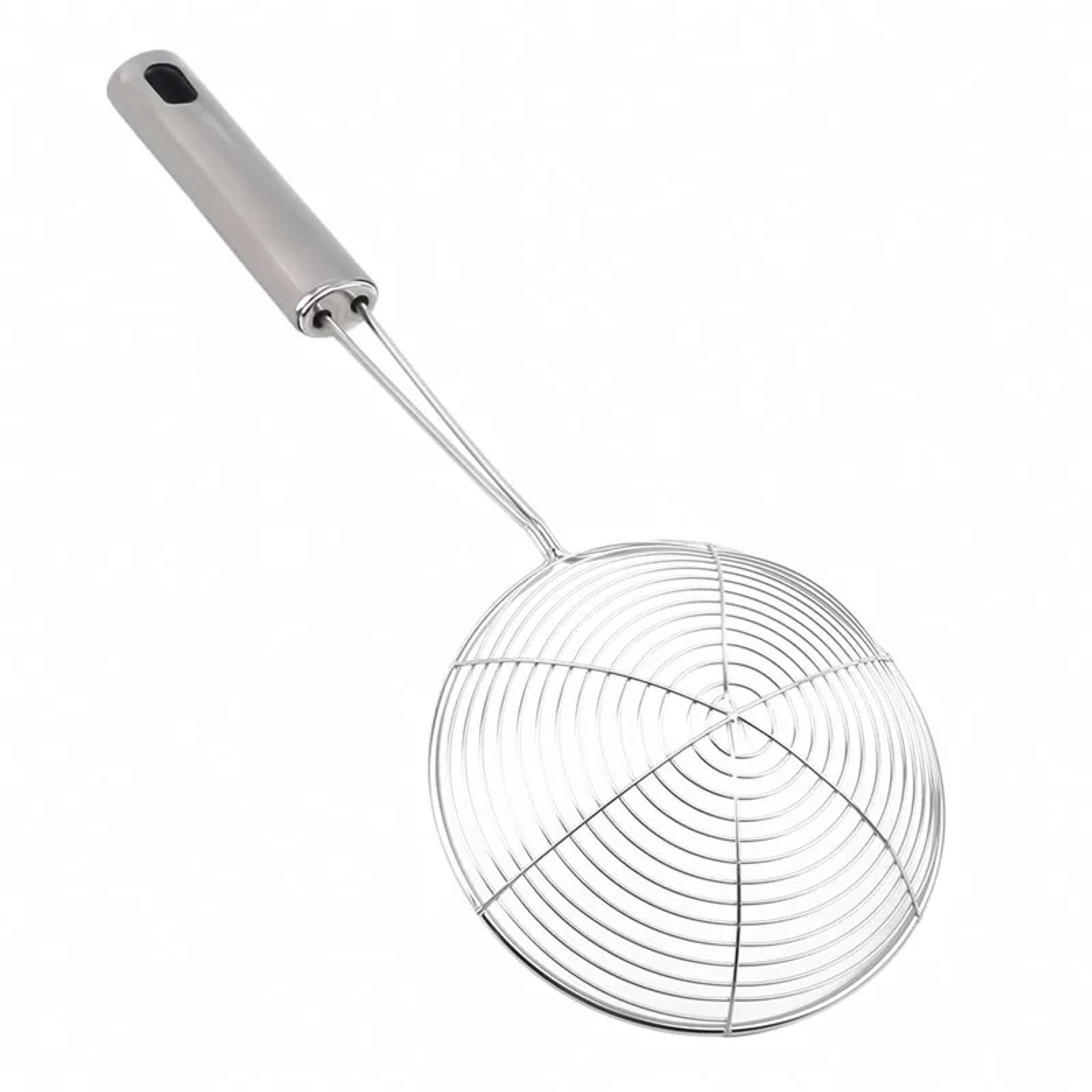 Oval Skimmer Stainless Steel Oil Pot  Kitchen Strainer Mesh Filter For Cooking And Frying 0