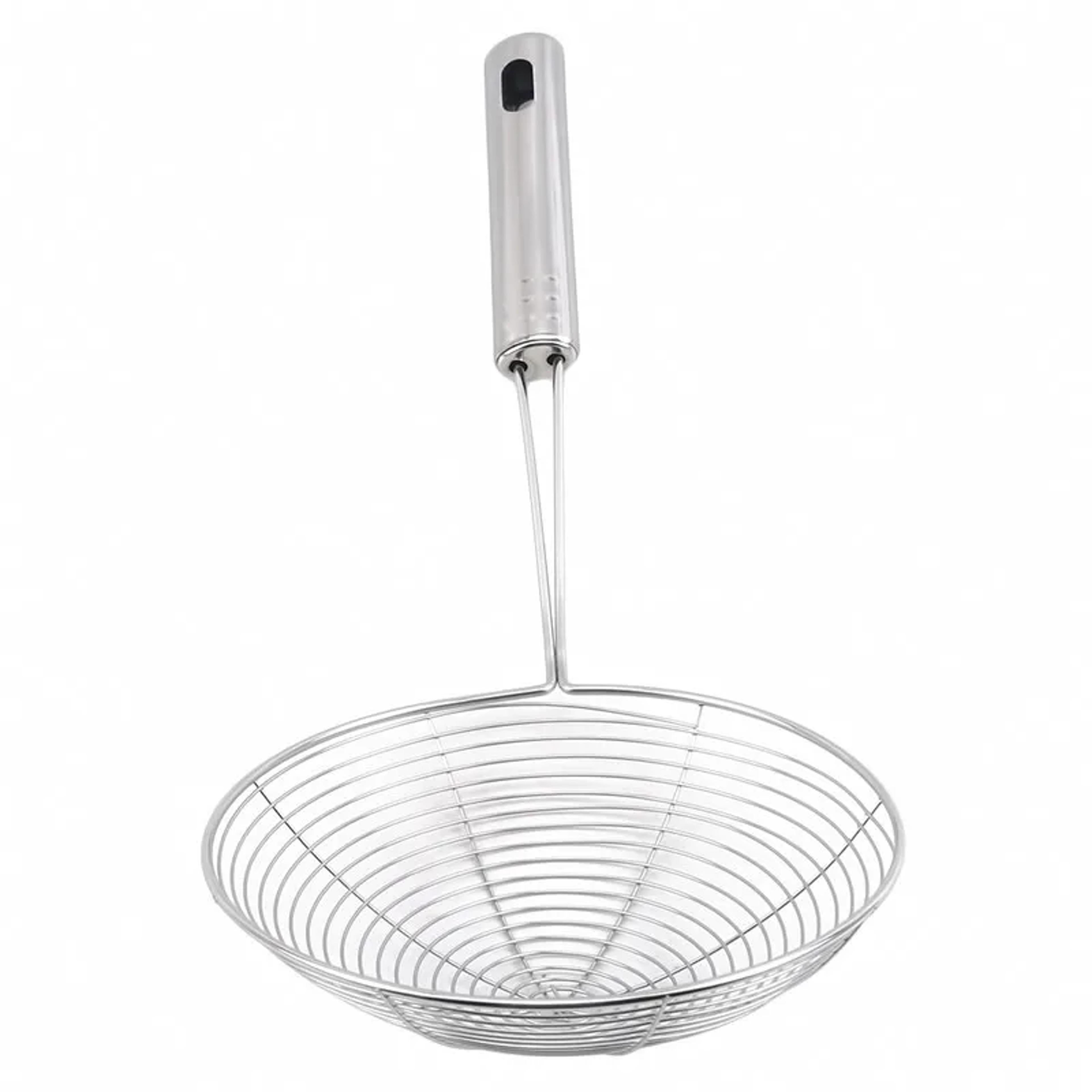 Oval Skimmer Stainless Steel Oil Pot  Kitchen Strainer Mesh Filter For Cooking And Frying 4