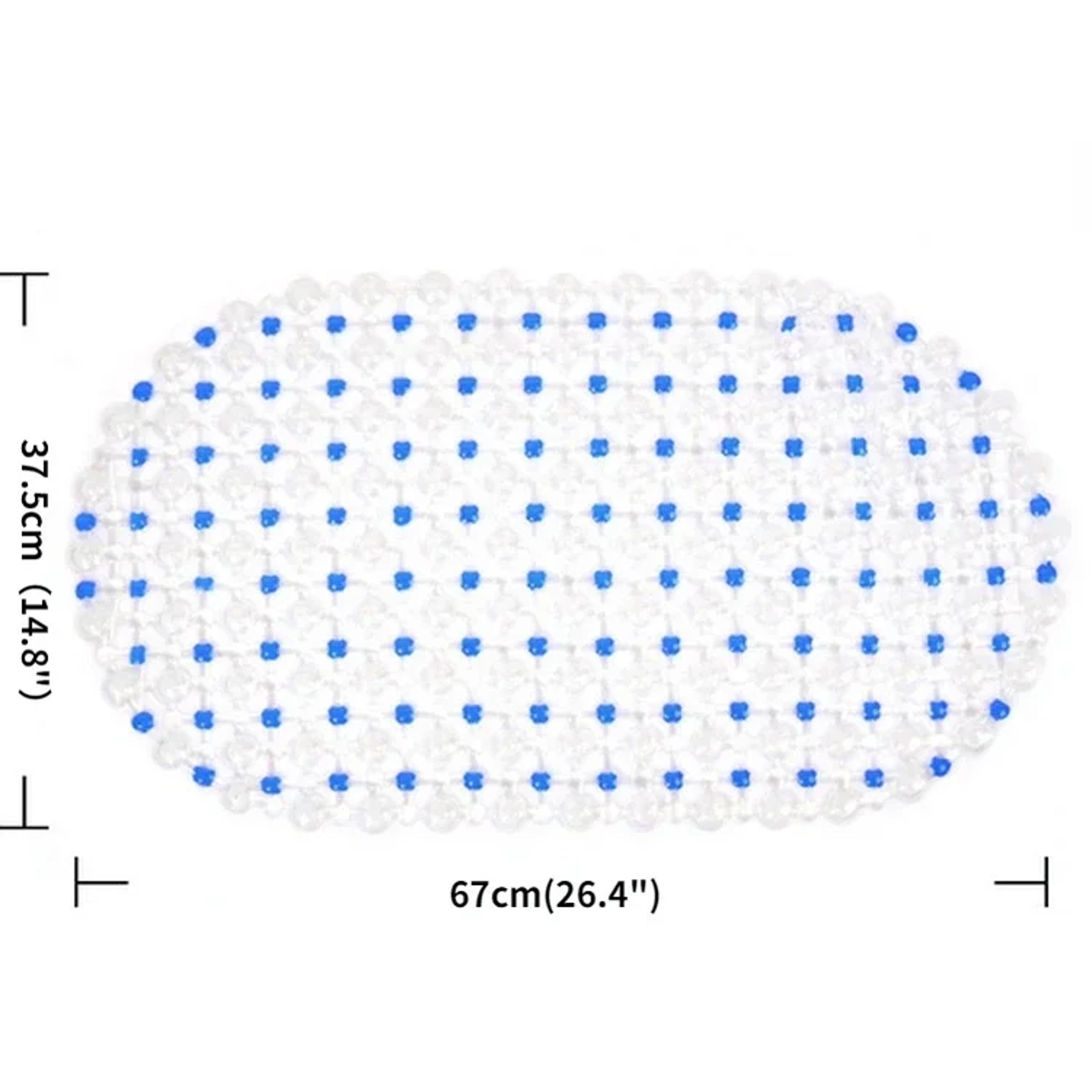 Soft PVC NonSlip Bath Mat With Suction Cups  AntiSkid Massage Shower Mat For Bathroom Safety 4