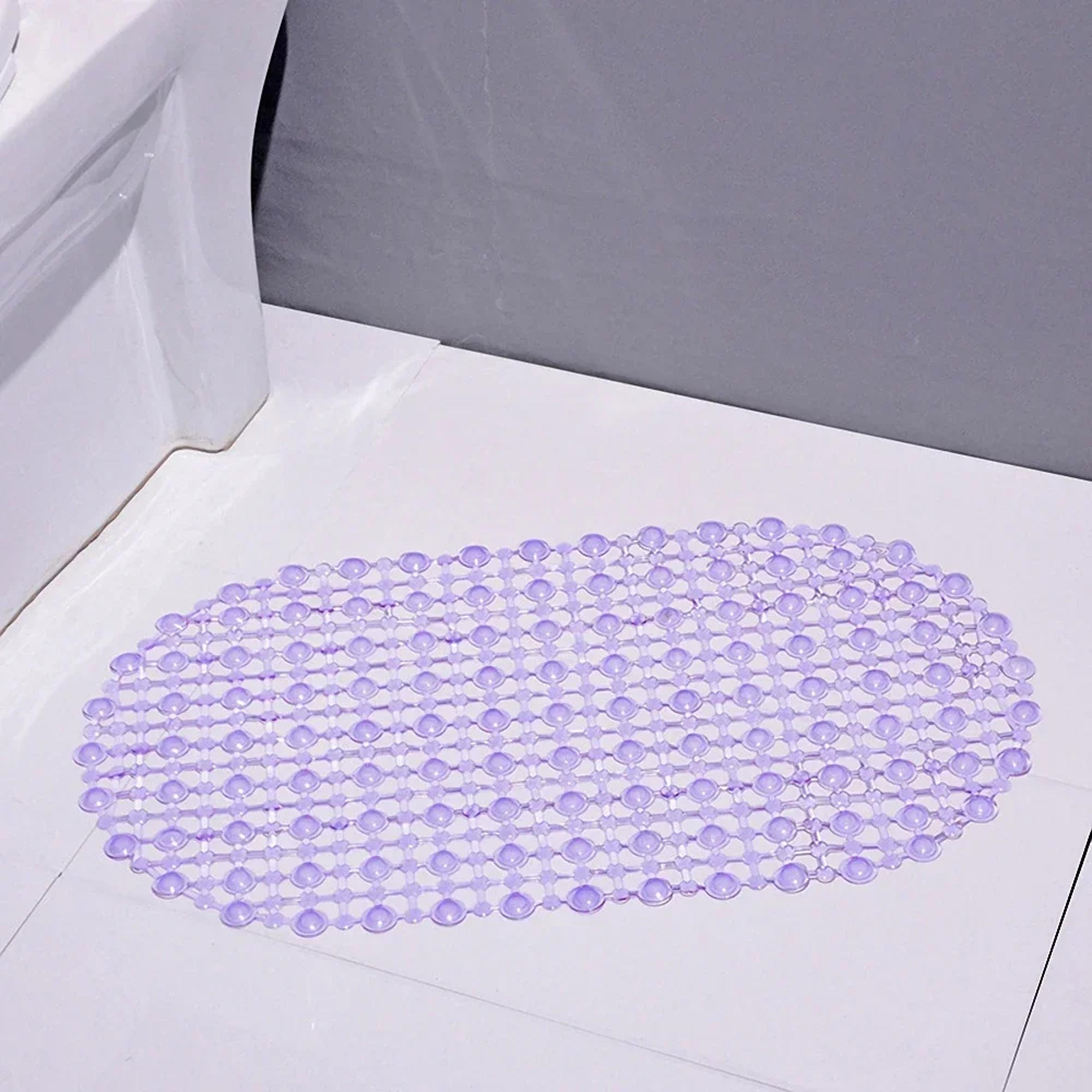 Soft PVC NonSlip Bath Mat With Suction Cups  AntiSkid Massage Shower Mat For Bathroom Safety 7