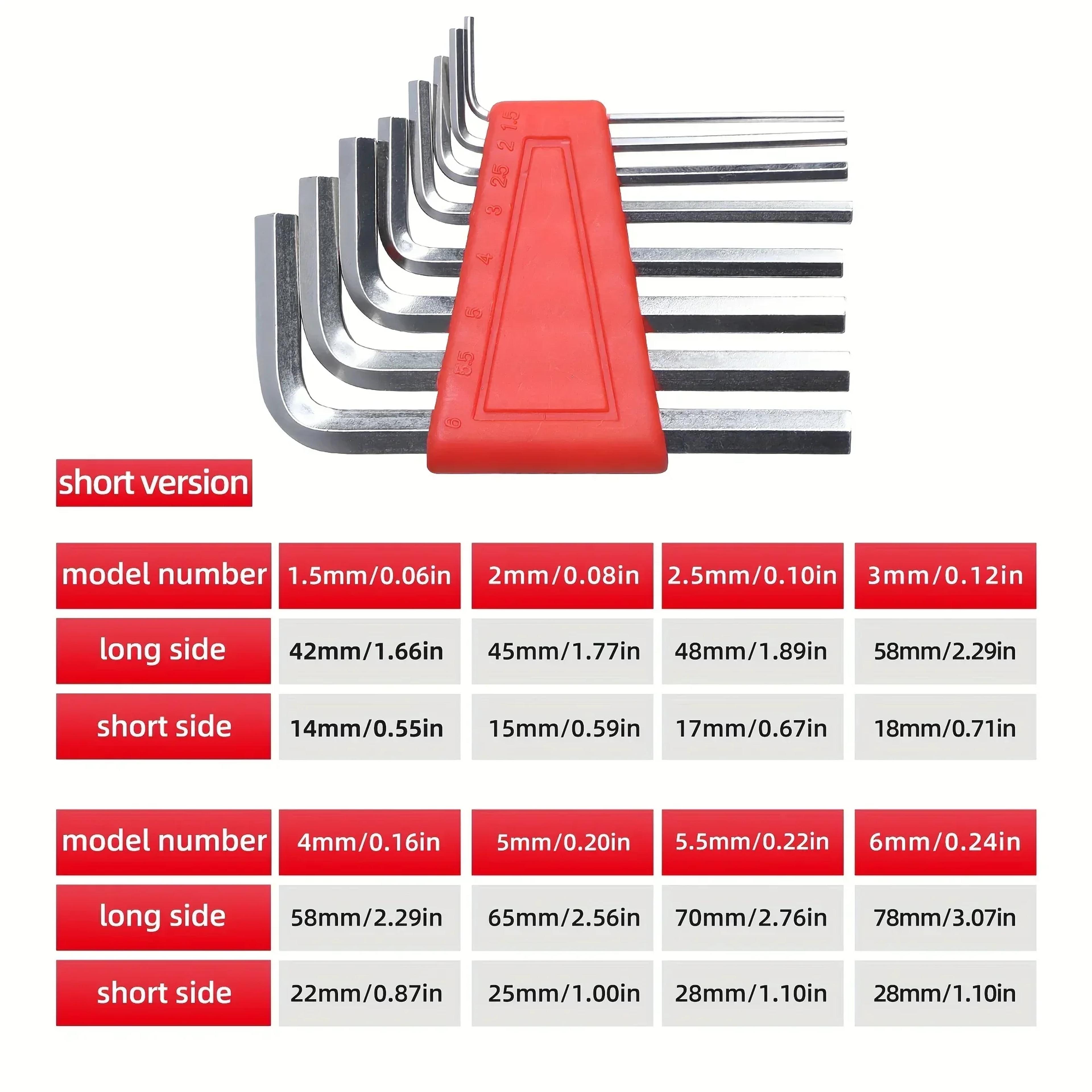 Allen Wrench Set  Compact Metric  Inch L Wrench Tool Set For Easy Carry 2