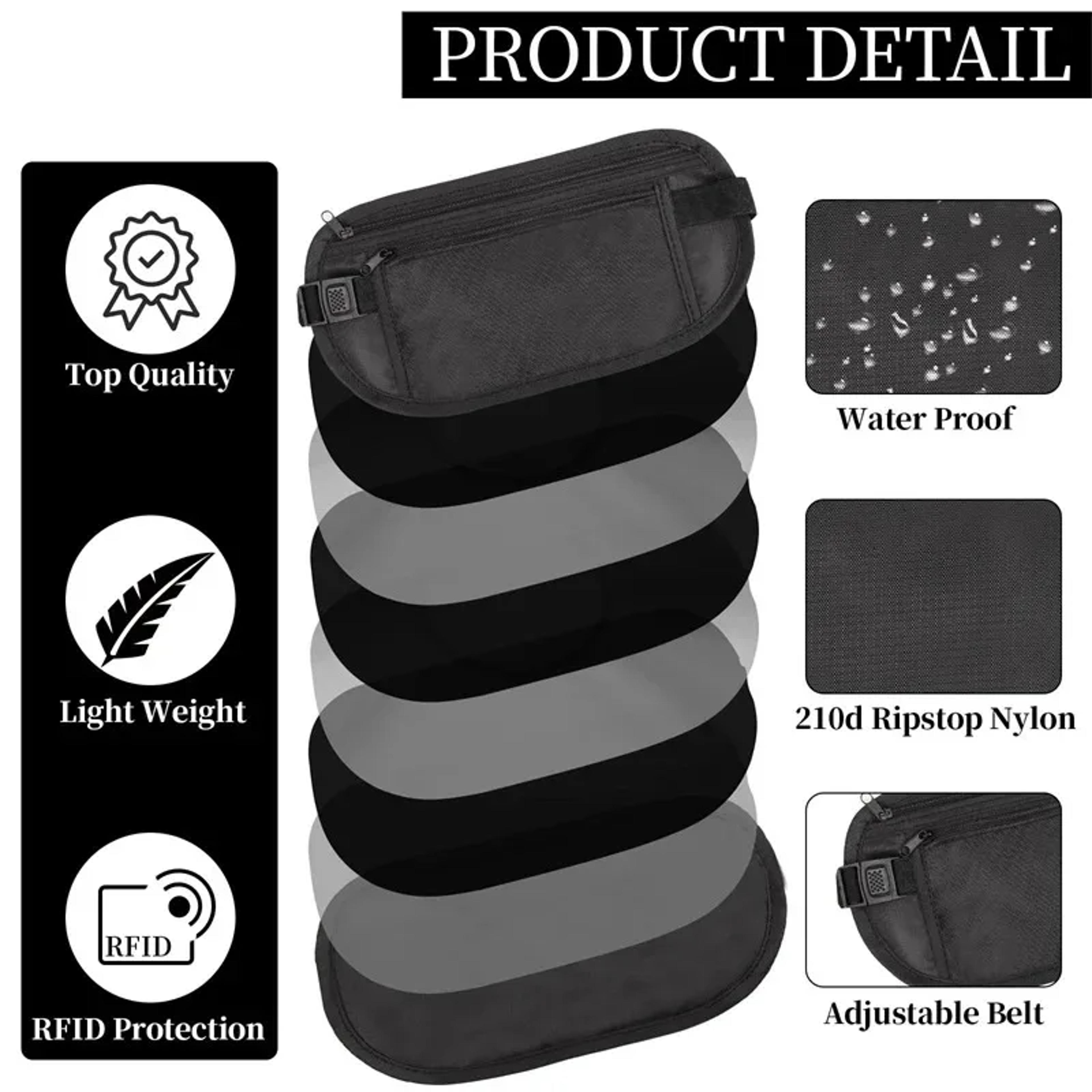 Invisible Running Waist Bag  Secure Passport And Money Belt Pouch 2