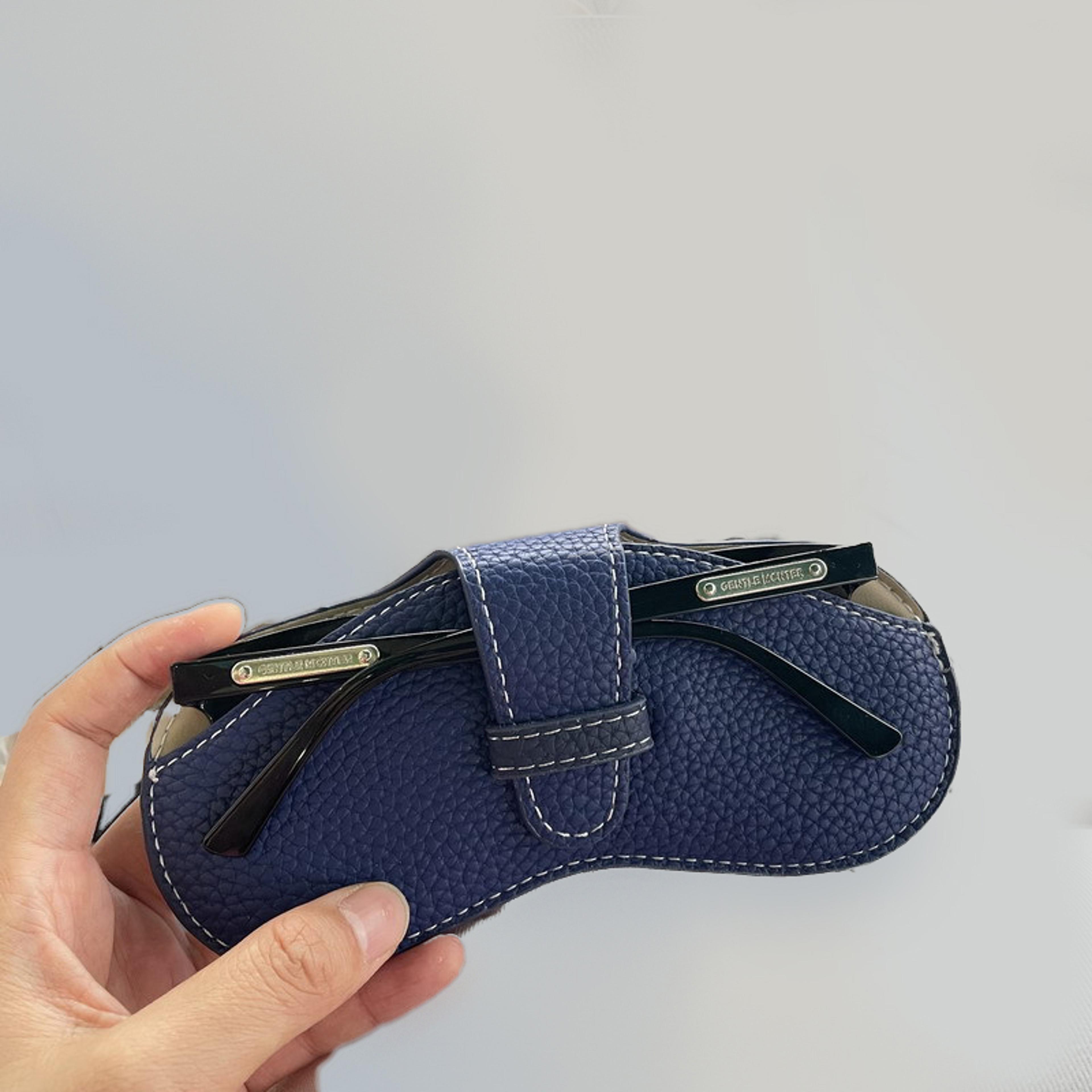 Fashionable Leather Glasses Case  Portable Sunglasses Protector Pouch For Women 11