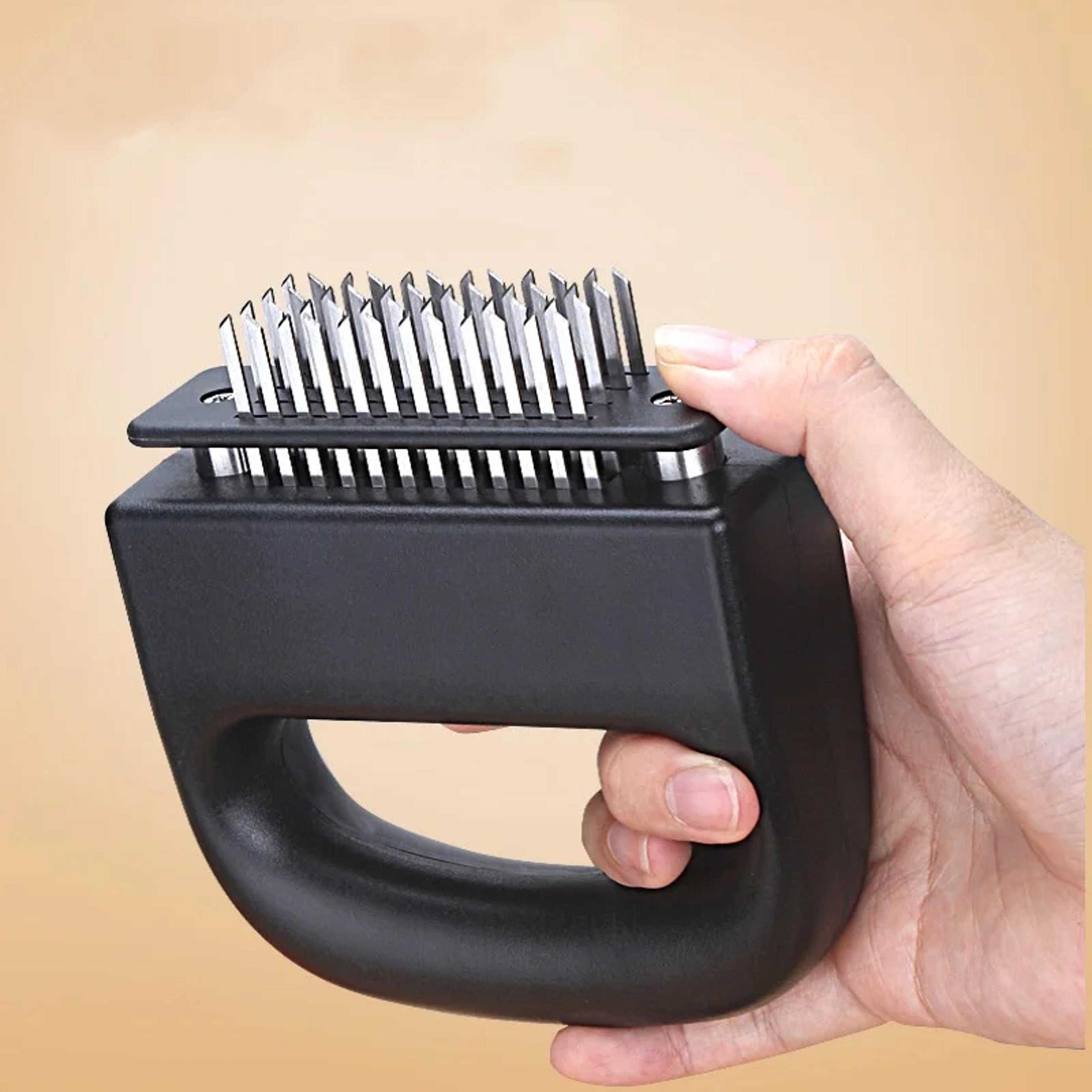 blade stainless steel meat tenderizer for steak & beef – ultra sharp needle tenderizer kitchen tool