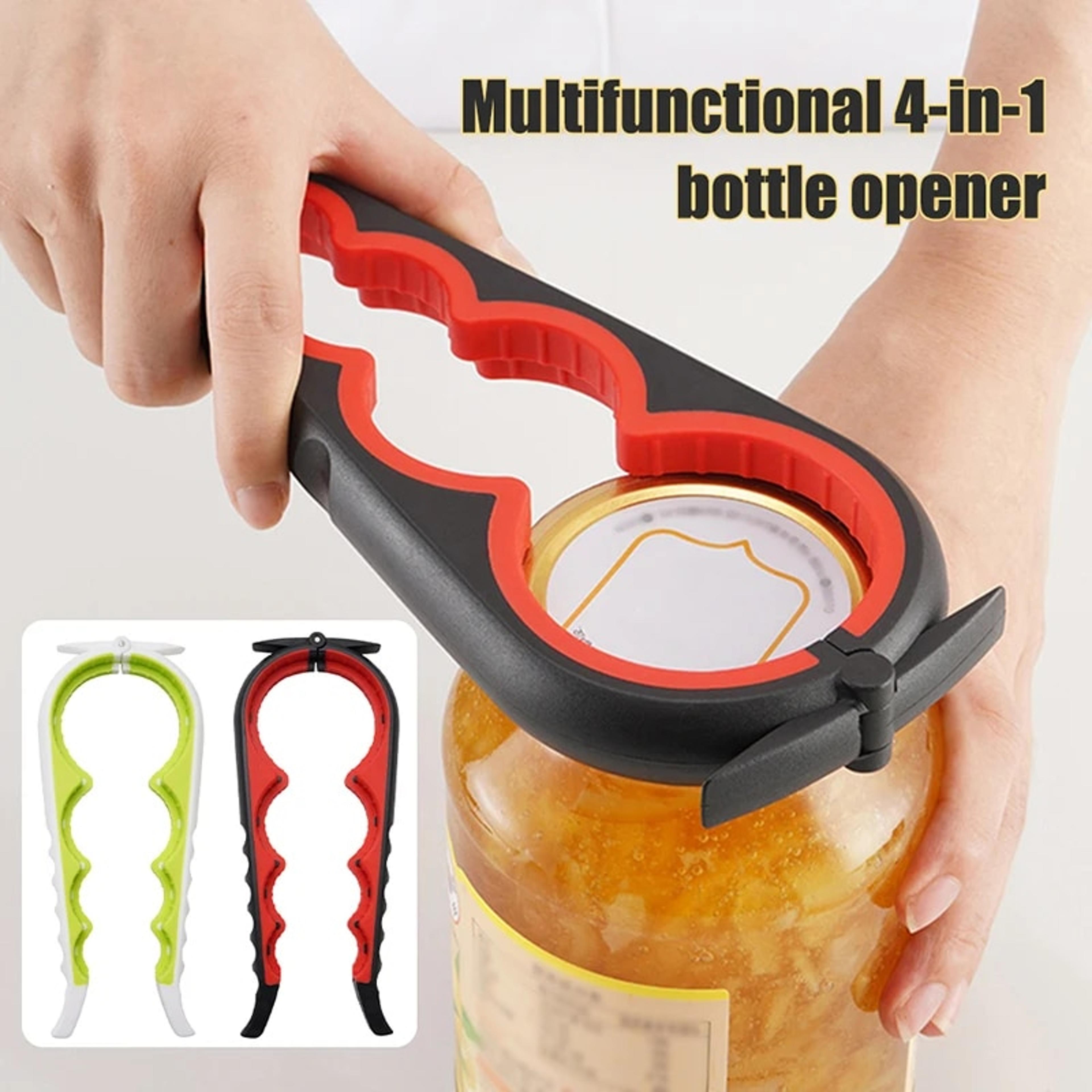 multifunctional can & bottle opener with anti-slip grip
