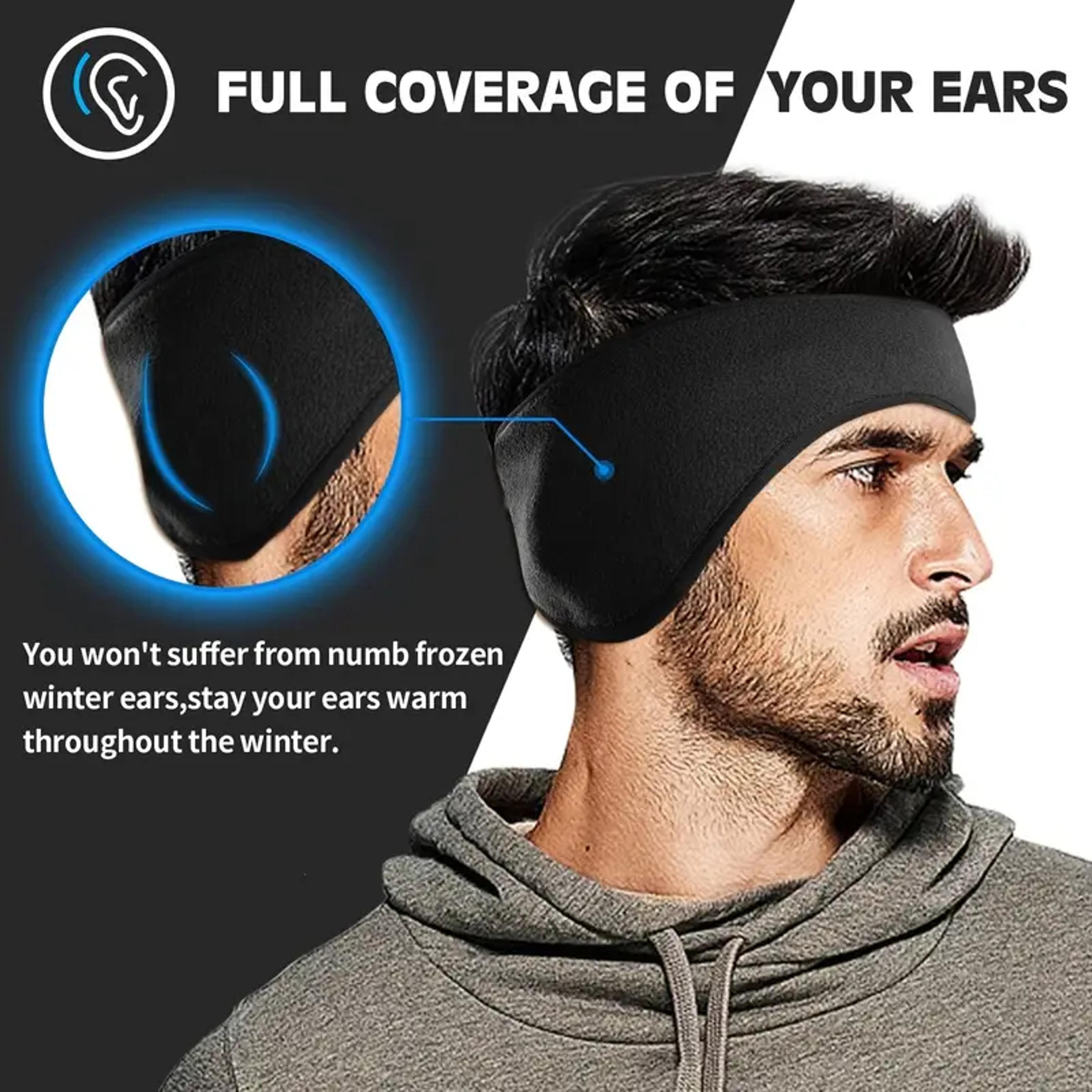Unisex Fleece Earmuffs Headband  Soft Windproof Ear Warmer For Outdoor Sports 1