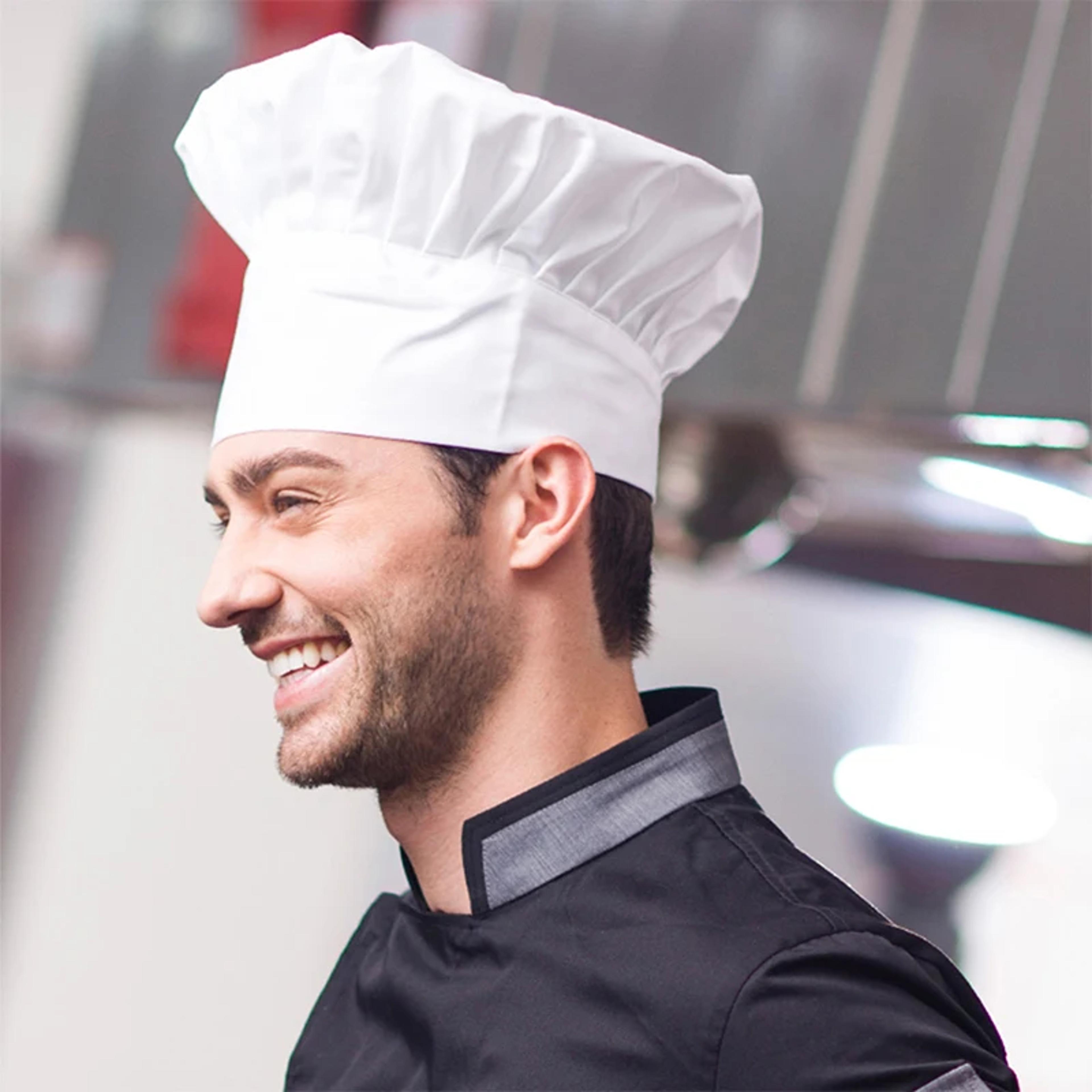 Professional Chef Hat For Men  White Kitchen Work Cap For Restaurant Bakery And Hotel Use 7