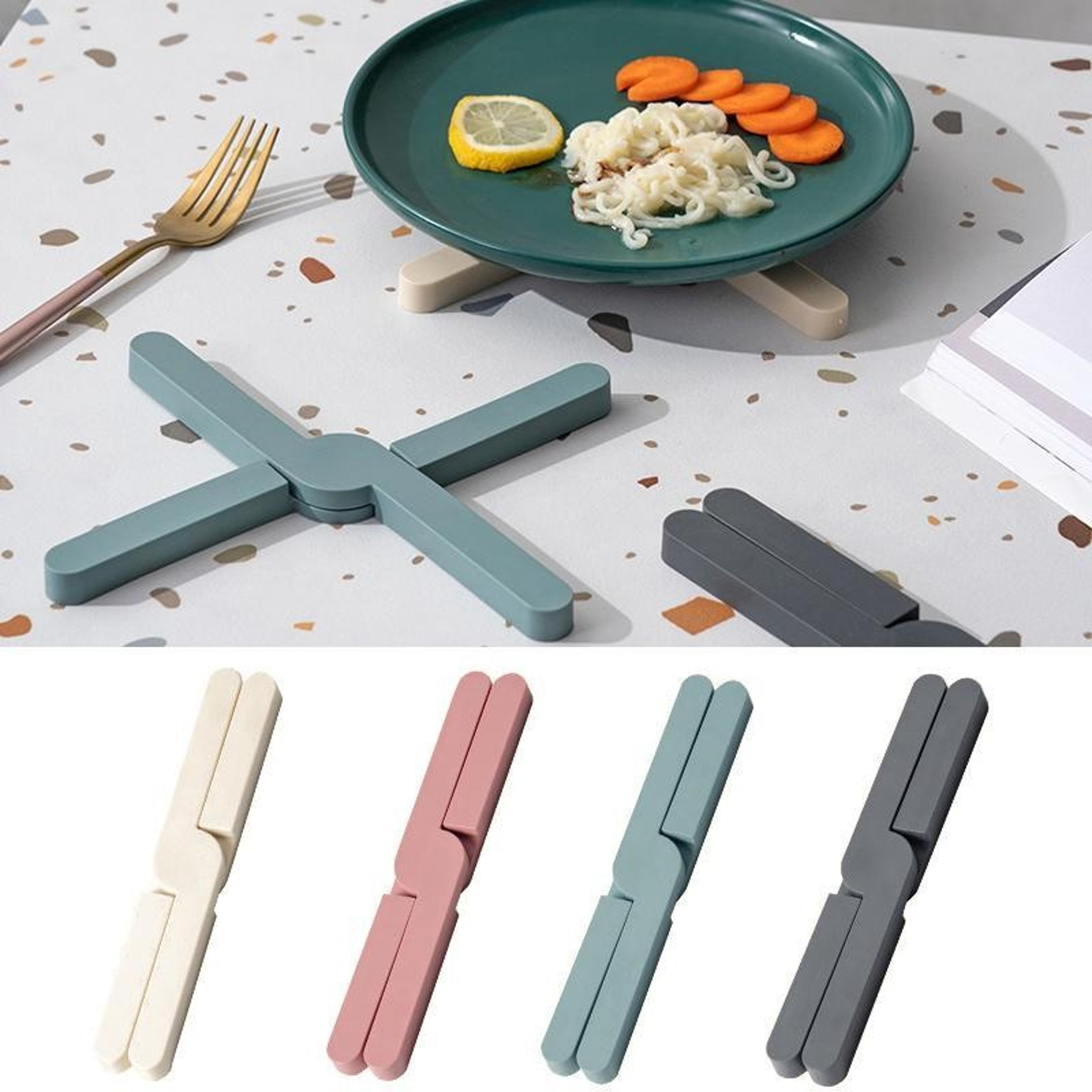foldable non-slip heat-resistant dining table mat – pot pan holder & kitchen protector