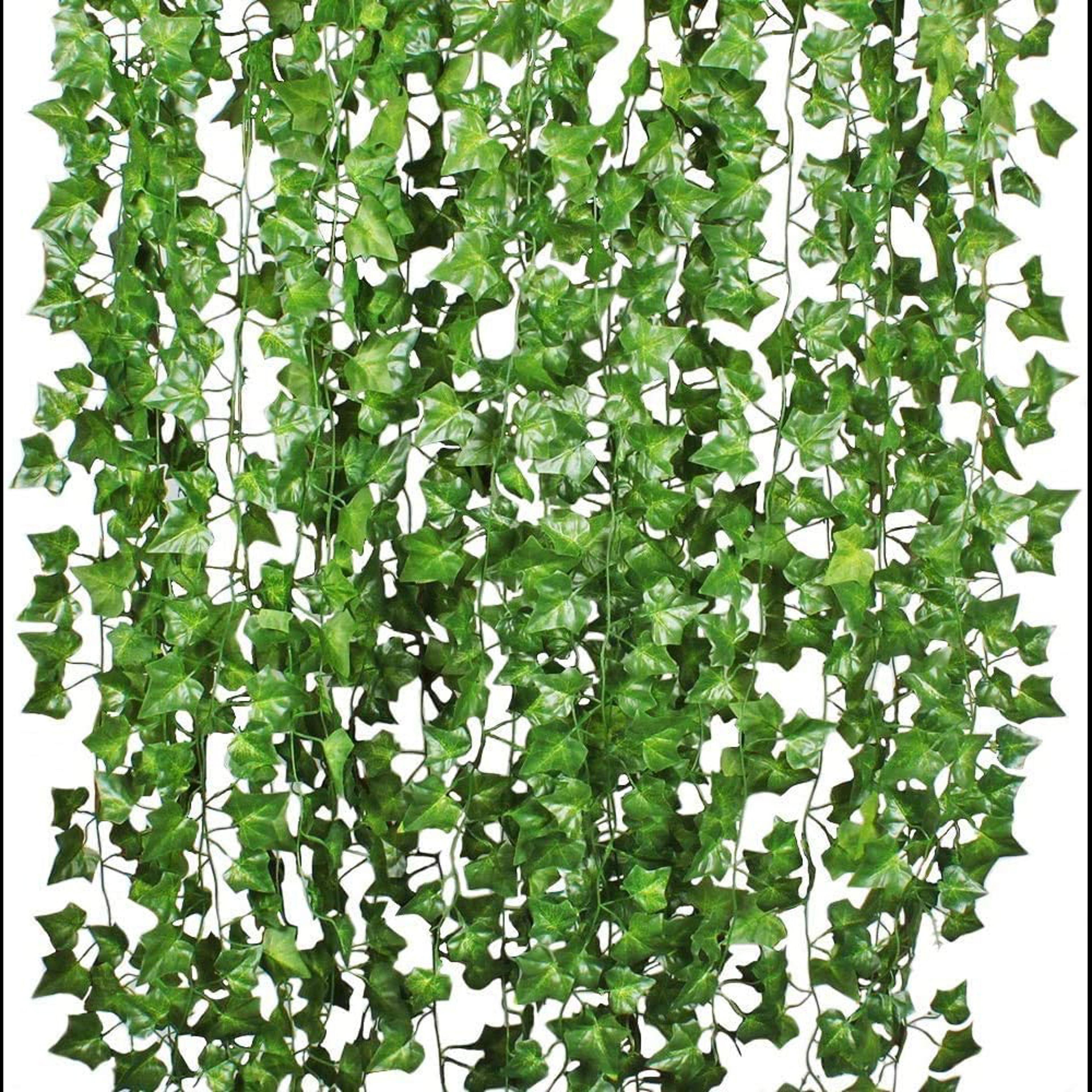 feet fake ivy leaves artificial garland – greenery vine for wedding & party room aesthetic decor