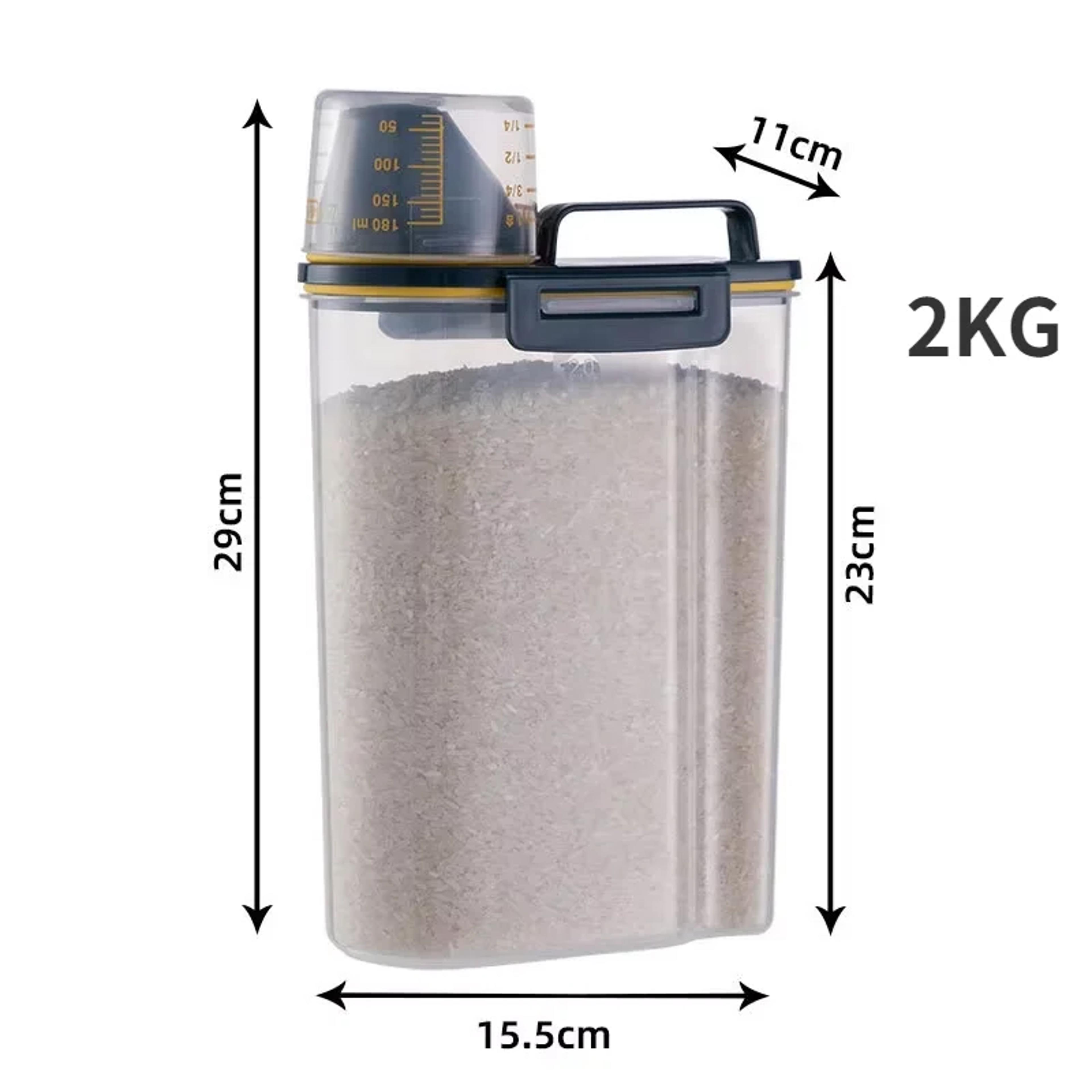 Plastic Dog And Cat Food Storage Container With Measuring Cup  MoistureProof Sealed Pail For Pet Su 6