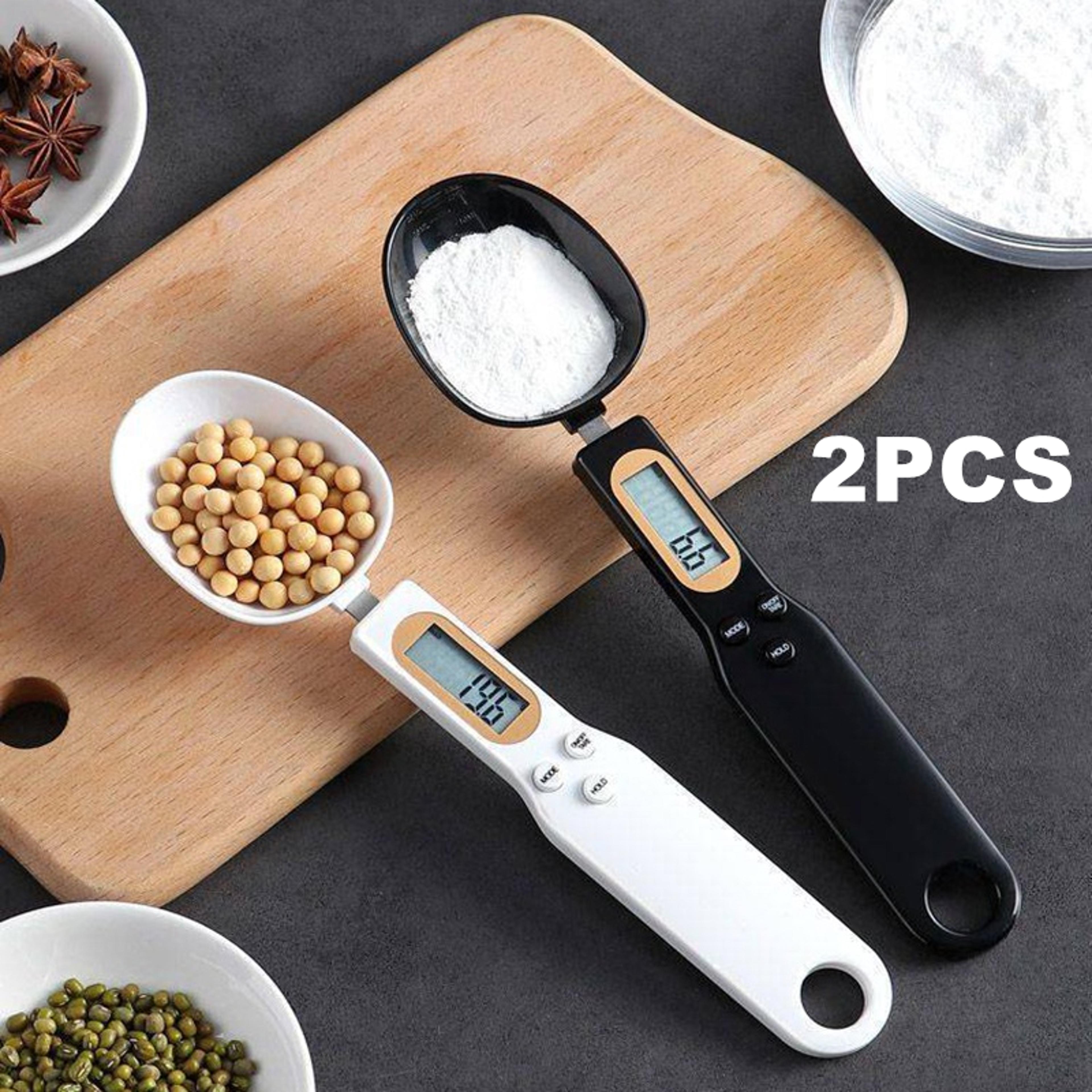 mini spoon scale digital kitchen scale | electronic lcd food scale for cooking, flour, milk, coffee powder