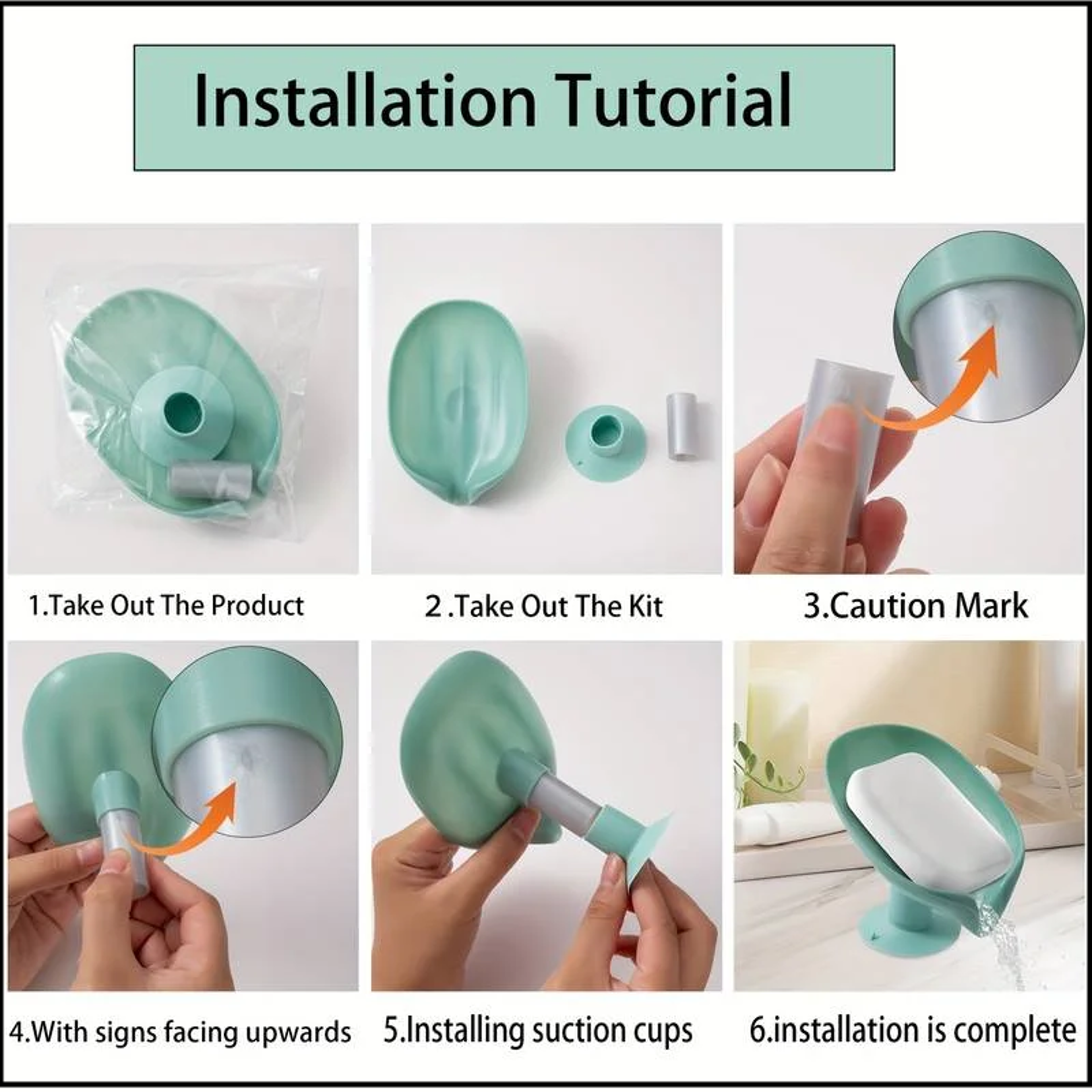 Leaf Design SelfDraining Soap Box With Suction Cup  Decorative Bathroom Soap Tray Organizer 5