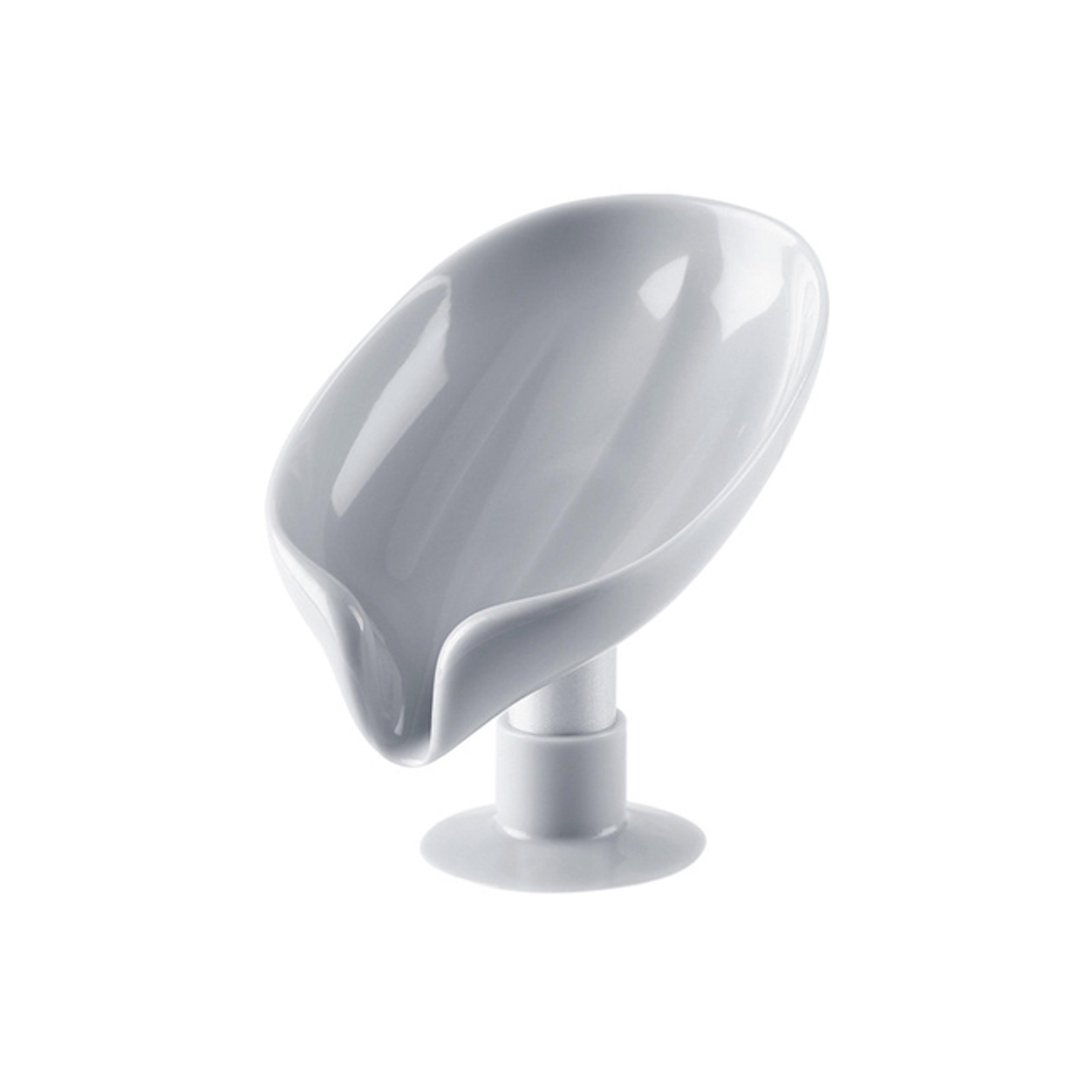Leaf Design SelfDraining Soap Box With Suction Cup  Decorative Bathroom Soap Tray Organizer 6