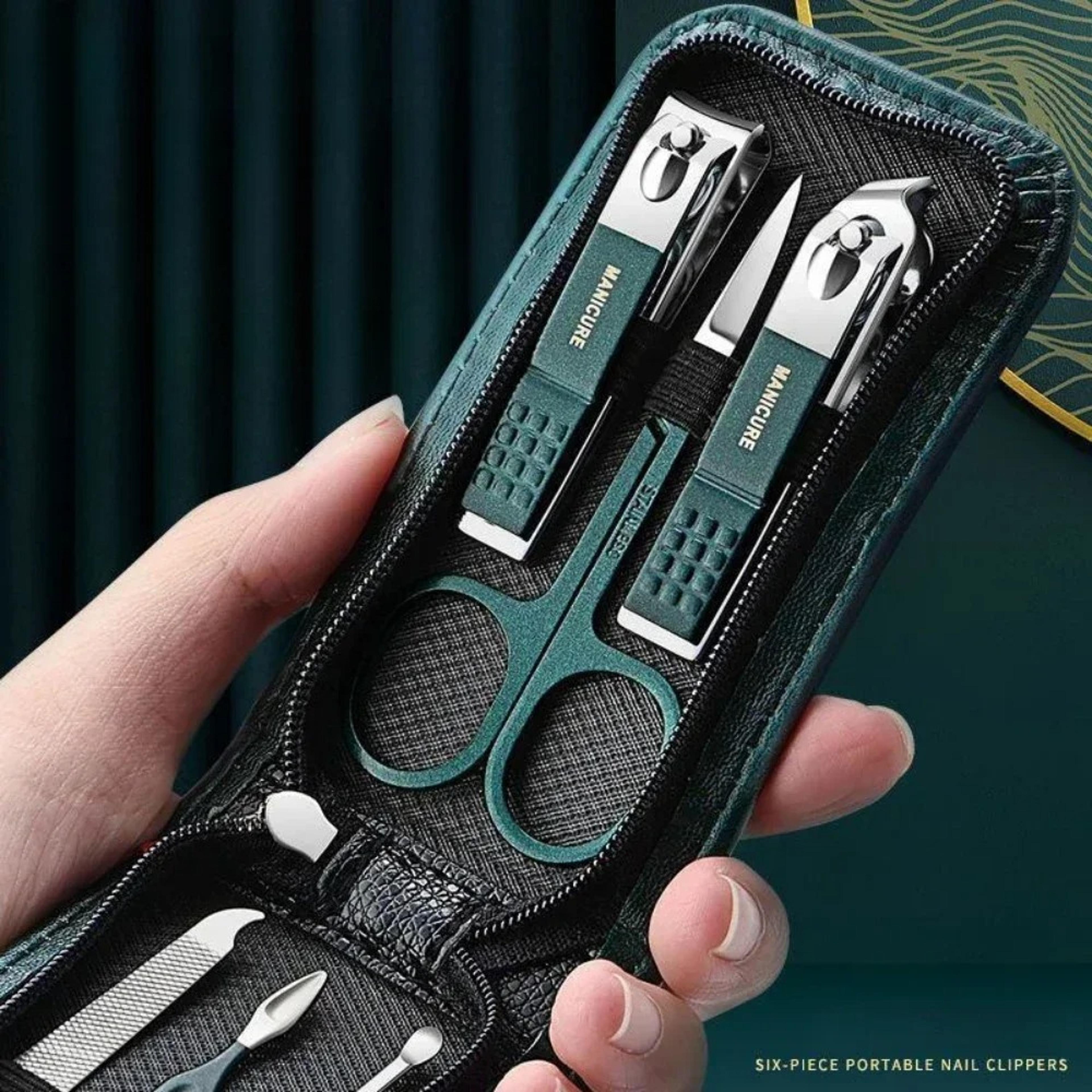 piece nail scissors set for men and women | premium manicure tools with portable storage case